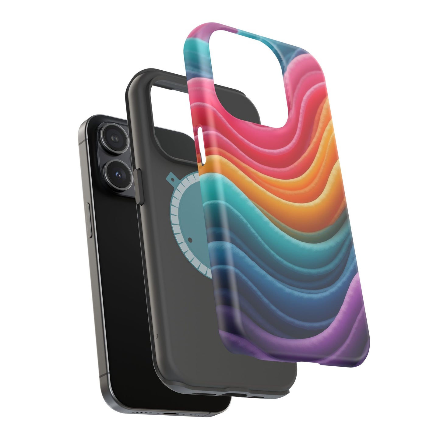 Colorful Wave Phone Case - Aesthetic iPhone Case, Pride Gift Idea, Trendy Summer Accessory