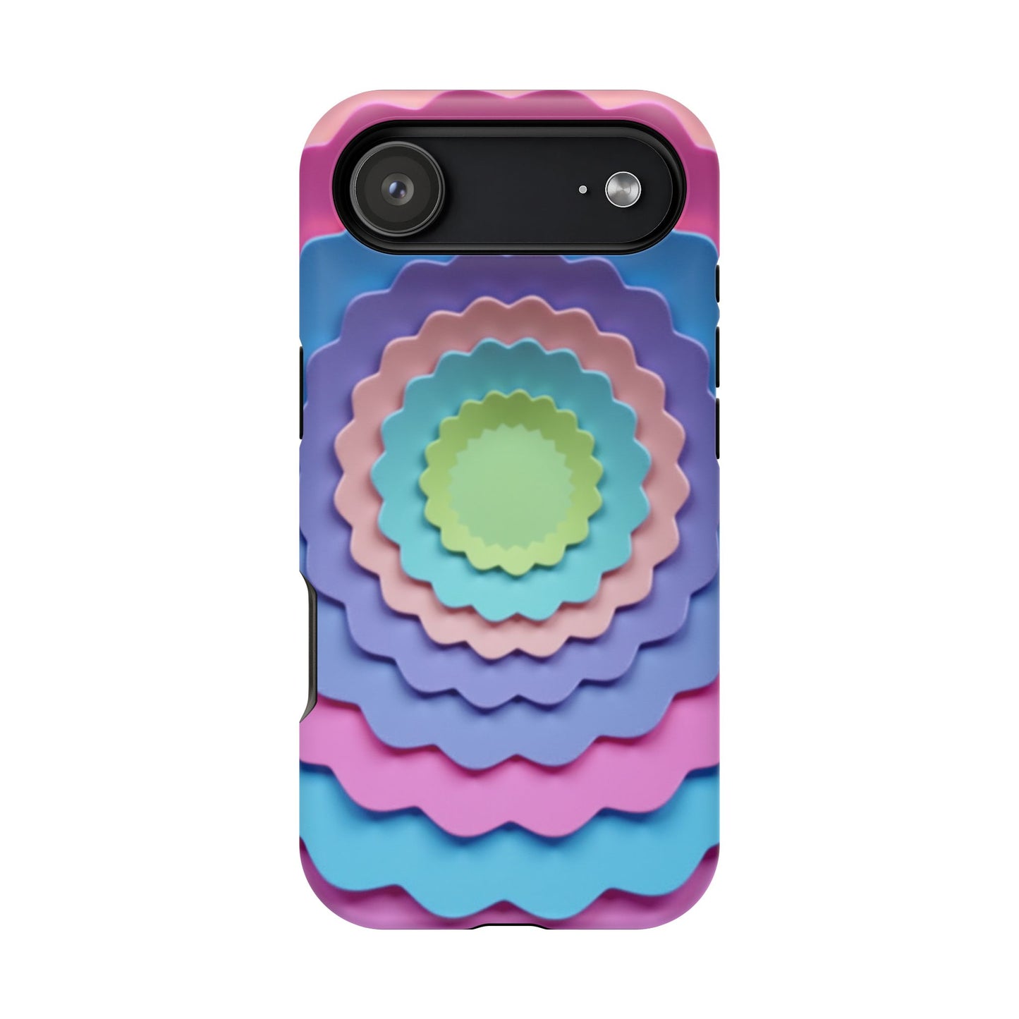Layered Bloom iPhone Case - Pastel Flower Design, Cute Aesthetic Gift Idea