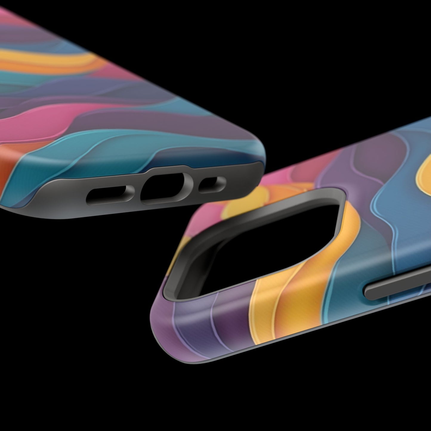 Colorful Wave Phone Case - Aesthetic iPhone Case, Bright Gift Idea, Trendy Summer Accessory