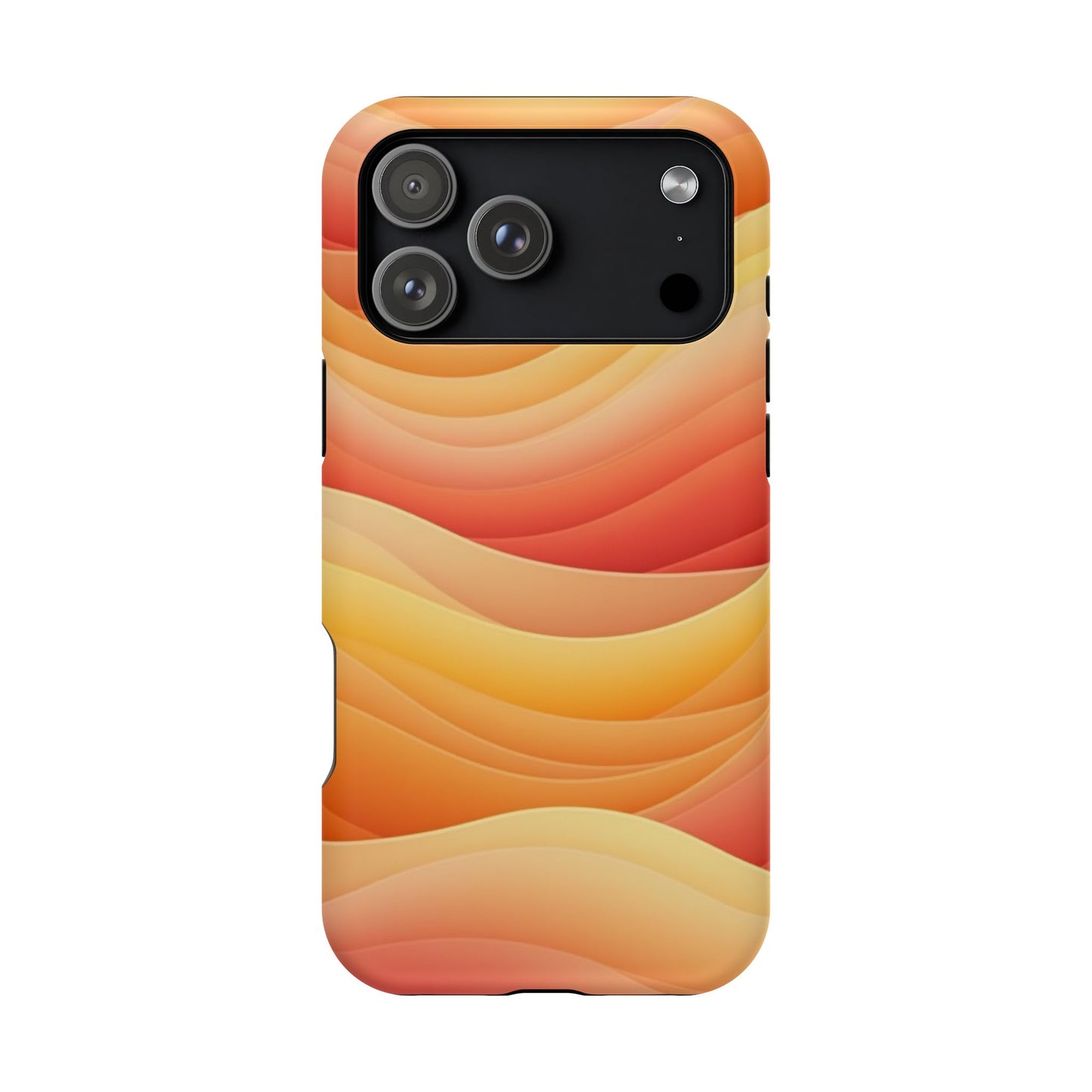 Sunset Wave Phone Case - Aesthetic Orange iPhone Case, Golden Hour Gift Idea, Trendy Beach Vibes