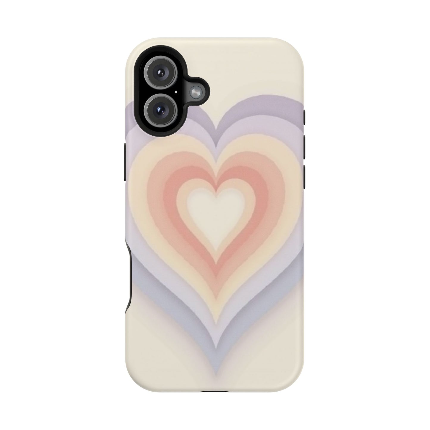 Radiant Heart iPhone Case - Pastel Layered Design - Cute Y2K Aesthetic Gift