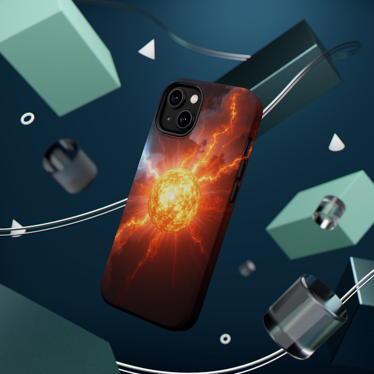 Solar Flare iPhone Case - Fiery Sunburst Space Design - Astronomy Gift Idea