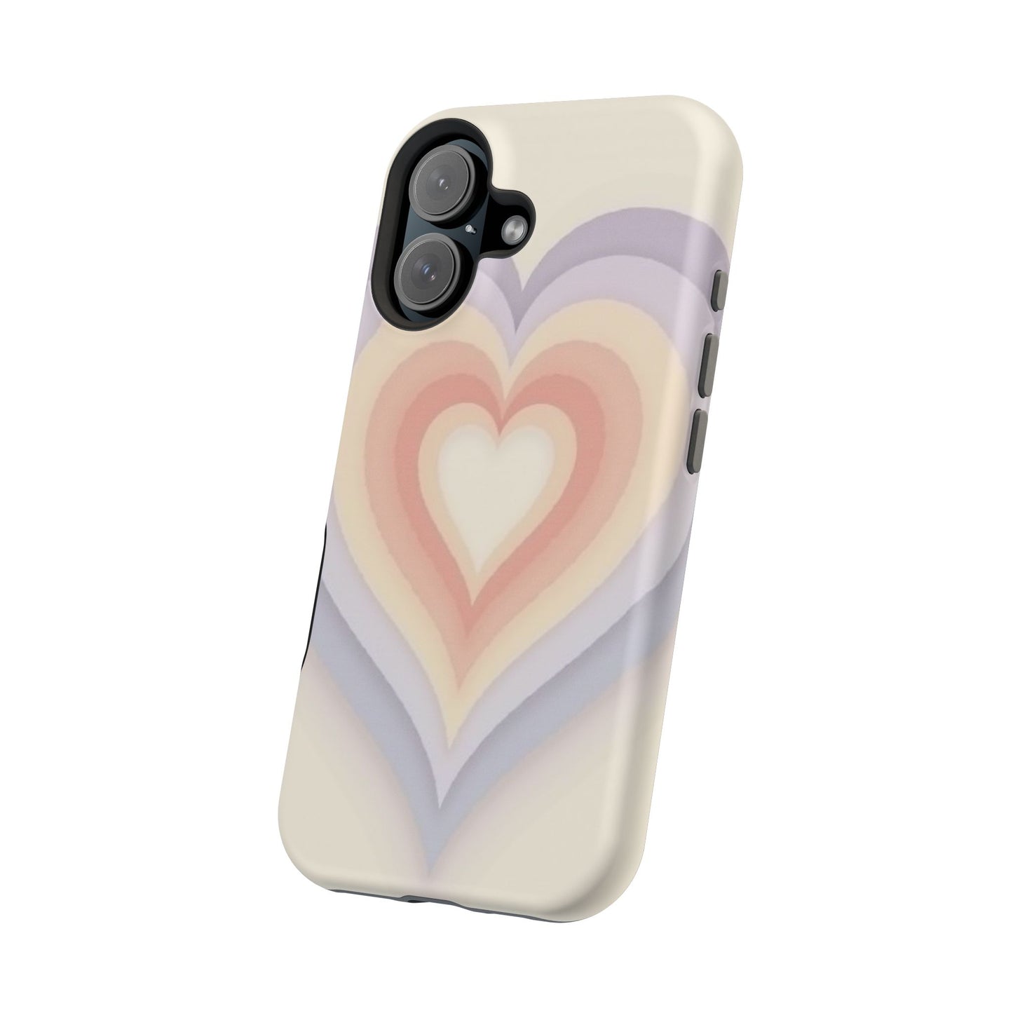 Radiant Heart iPhone Case - Pastel Layered Design - Cute Y2K Aesthetic Gift