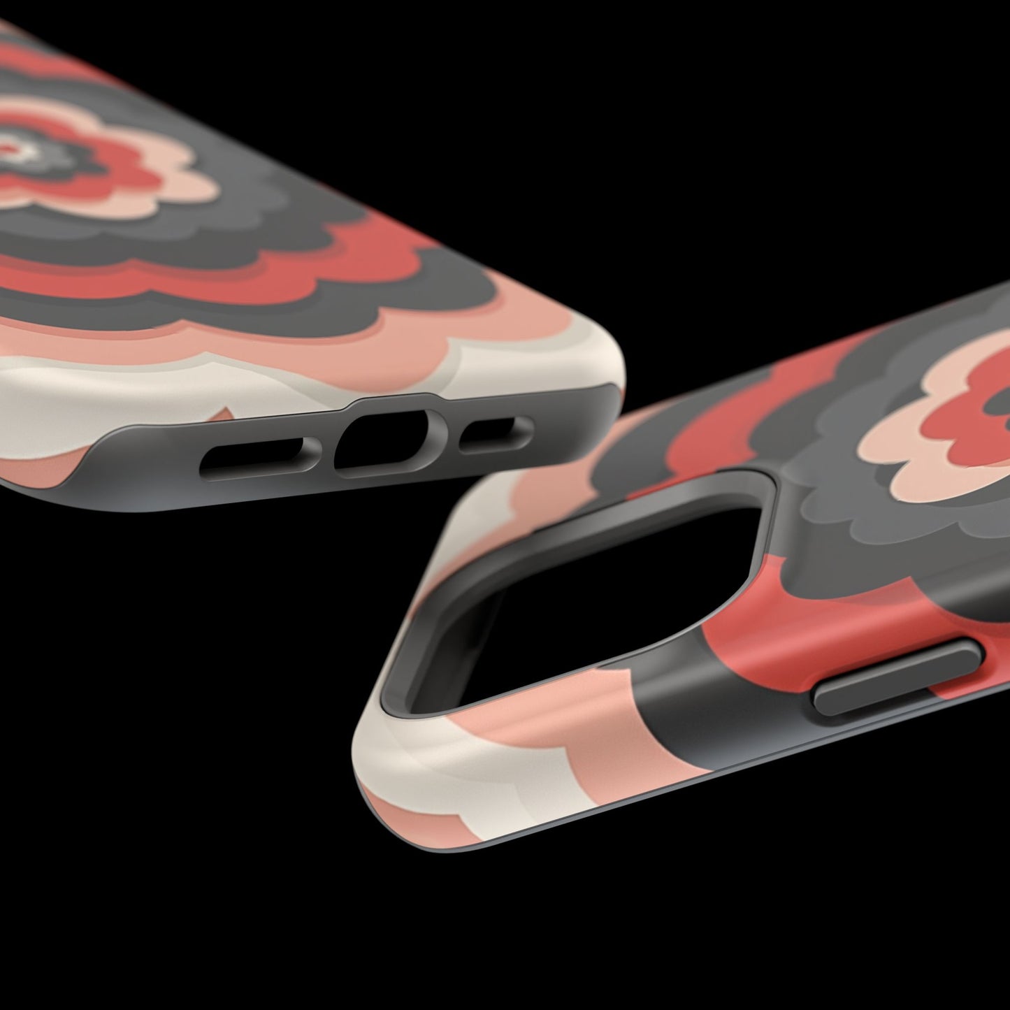 Floral Phone Case - Retro Flower iPhone Case, Aesthetic Gift Idea, Cute Pink Design