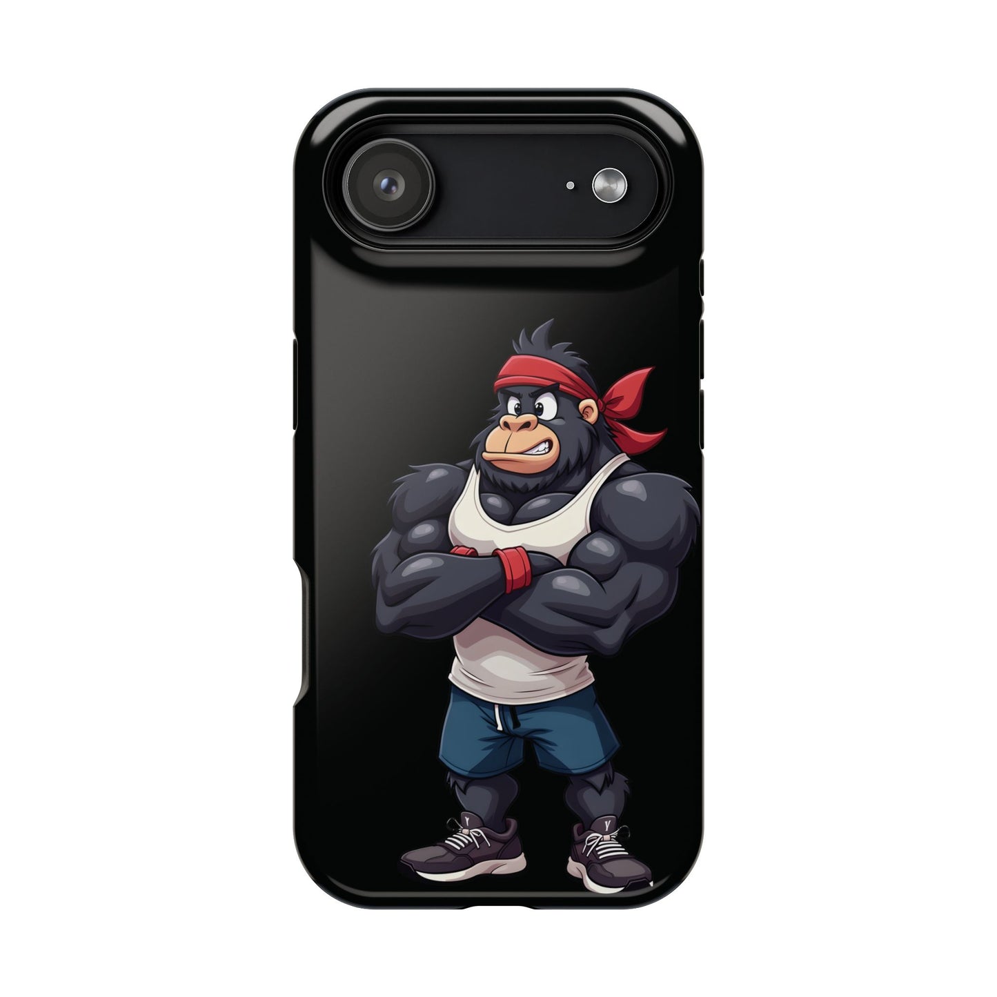 Red Band Gym Gorilla Phone Case β Fierce Style Meets Tough Protection