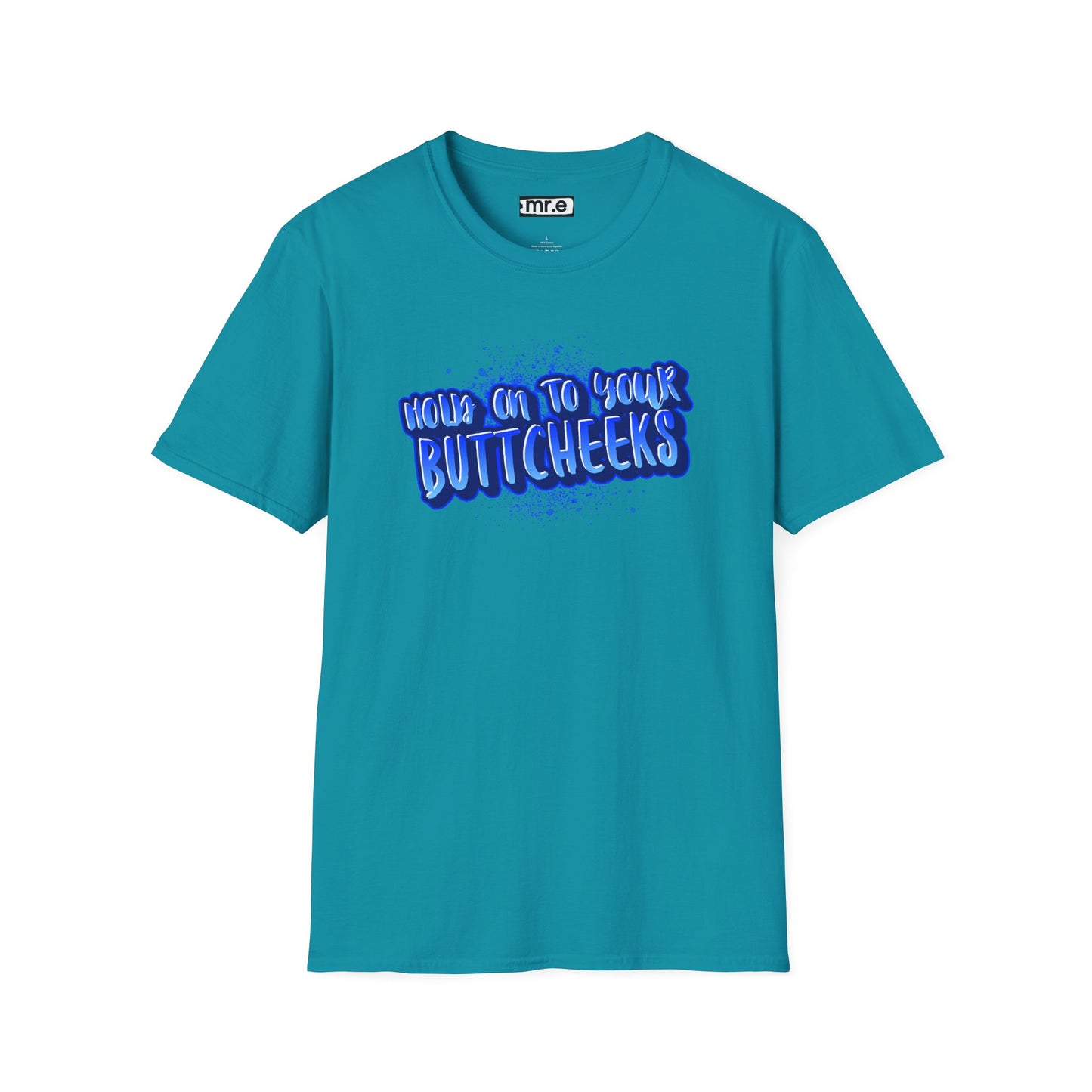 'Hold On To Your Buttcheeks' - Humorous Unisex Lightweight Cotton T-Shirt