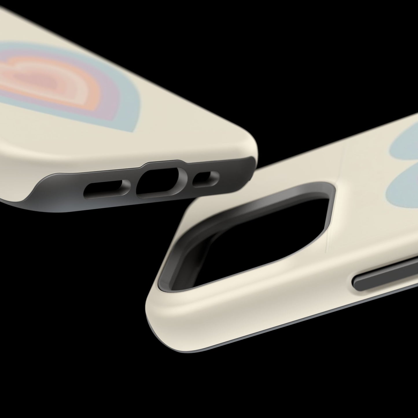 Pastel Heart iPhone Case - Retro Aesthetic Y2K Gift - Cute Phone Accessories