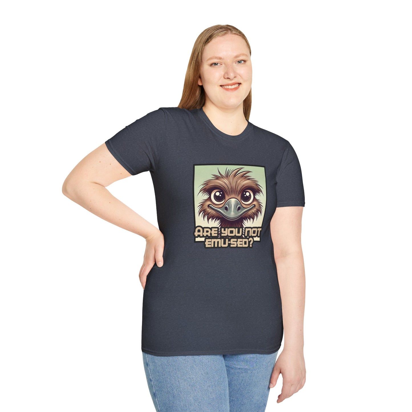 "Are You Not Emu-sed?" Funny & Witty Graphic Tee β Hilarious Bird Joke Shirt for Animal Lovers, Nerds & Humor Fans