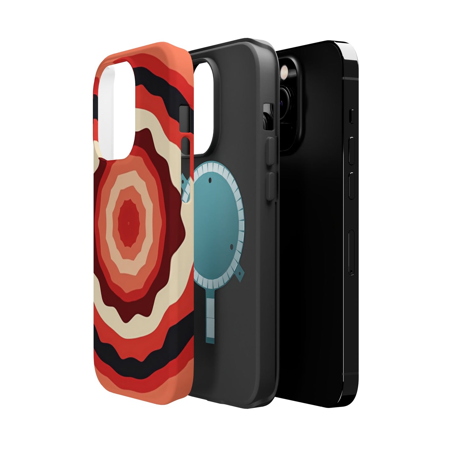 Retro Sunset iPhone Case - 70s Inspired Floral Design, Aesthetic Gift Idea
