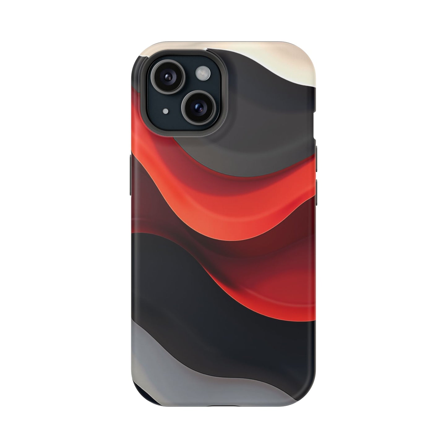 Red Wave Phone Case - Abstract Aesthetic iPhone Case | Modern Art Design | Gifts for Her | Dramatic Crimson Style