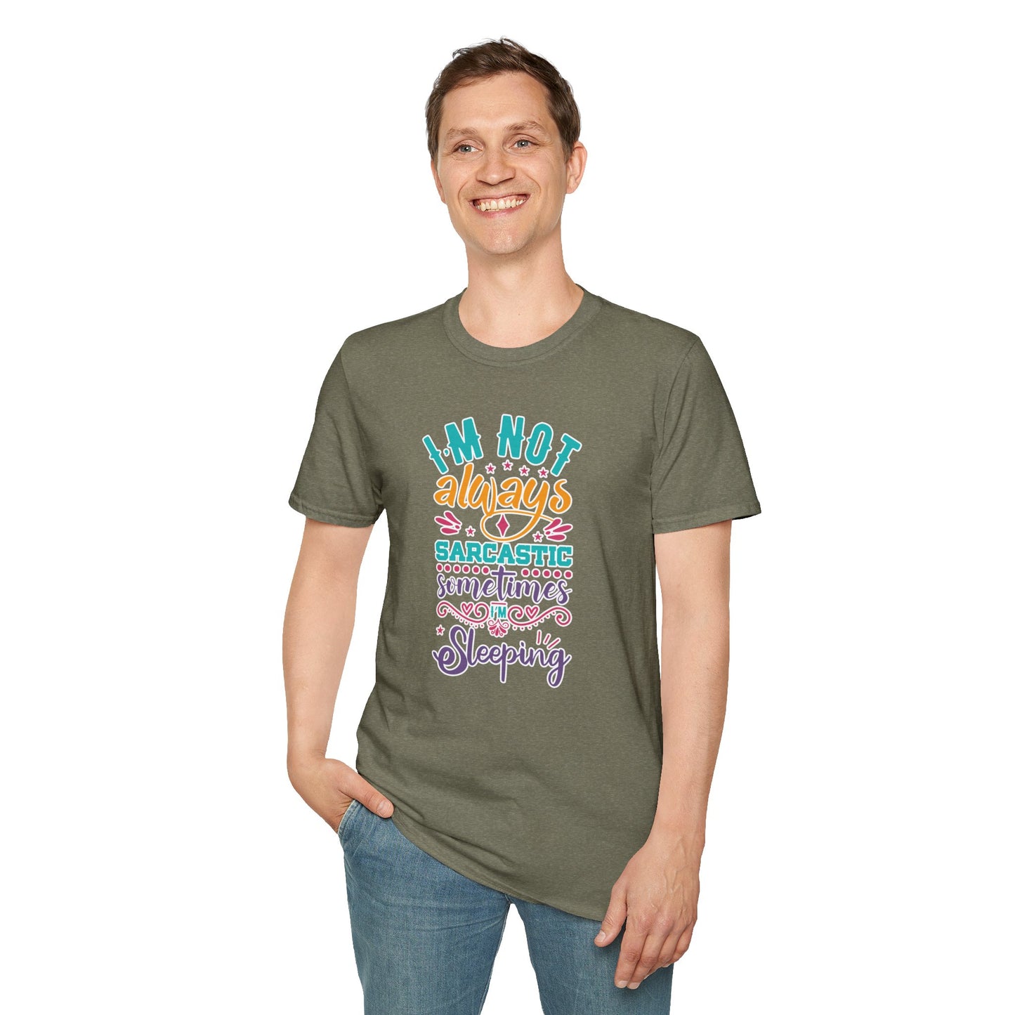 Funny Sarcastic Shirt - Sleepy Tee, Witty Graphic T-Shirt, Gift for Sarcastic People, Black Aesthetic Clothing