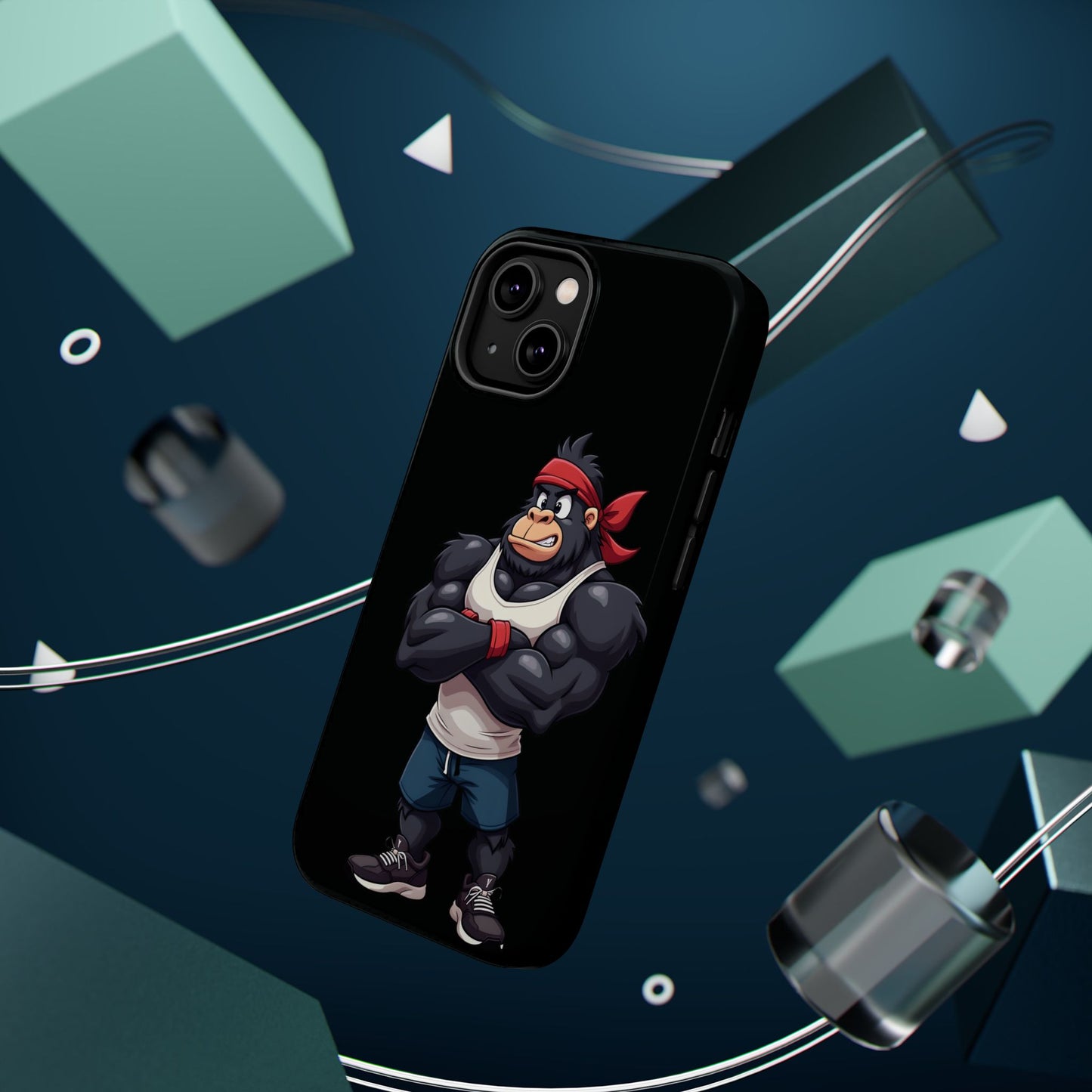 Red Band Gym Gorilla Phone Case β Fierce Style Meets Tough Protection