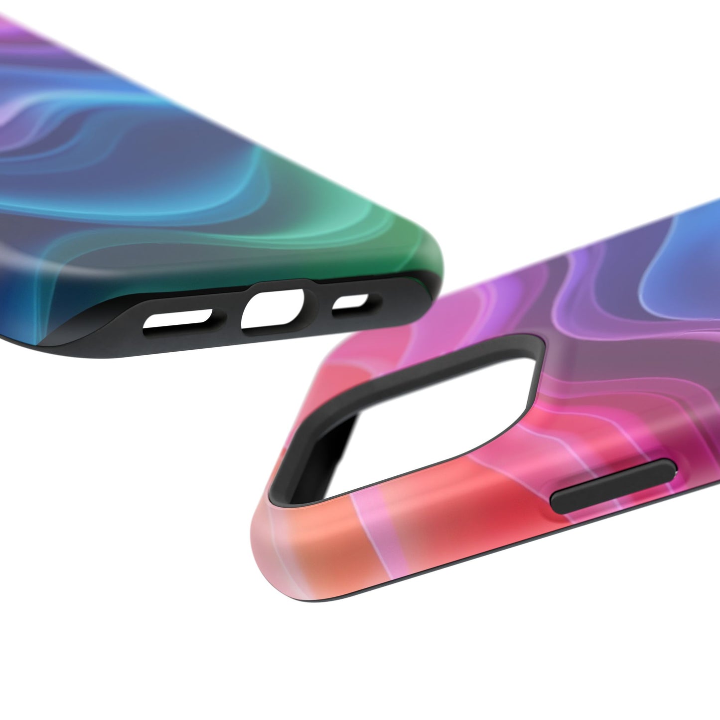 Pastel Wave Phone Case - Aesthetic iPhone Case | Lavender & Blue Gradient Design | Gifts for Her | Unique Art Print