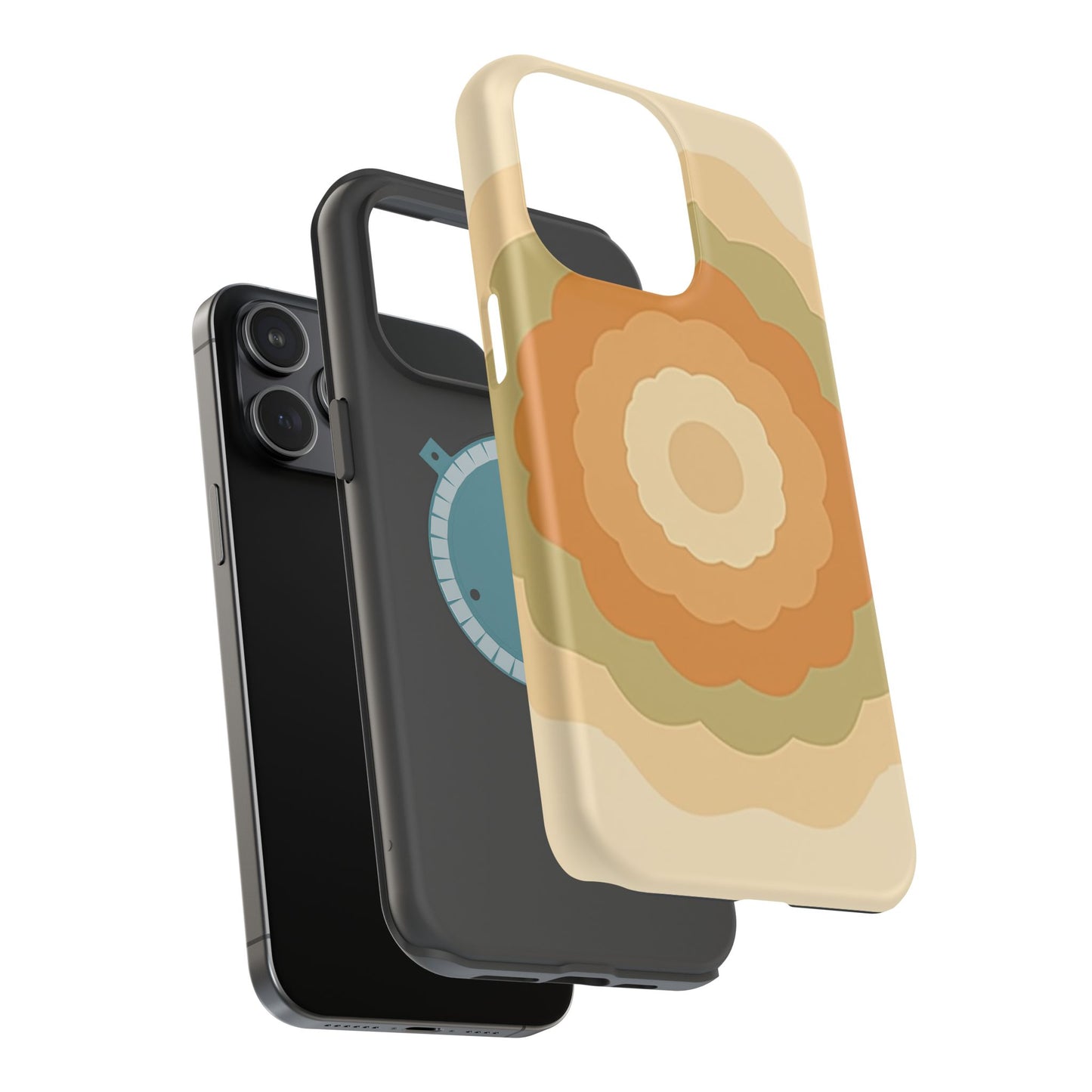 Retro Bloom iPhone Case - 70s Floral Design, Vintage Aesthetic Gift Idea