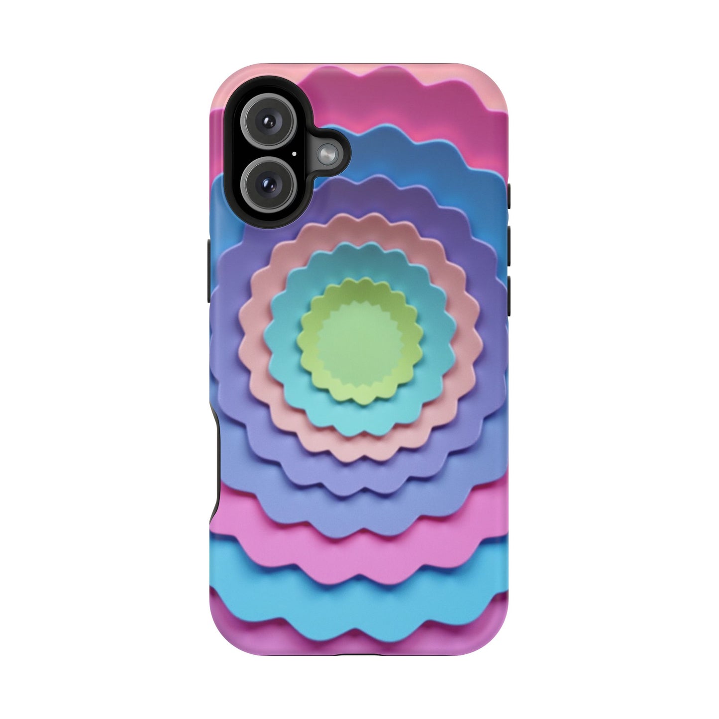 Layered Bloom iPhone Case - Pastel Flower Design, Cute Aesthetic Gift Idea