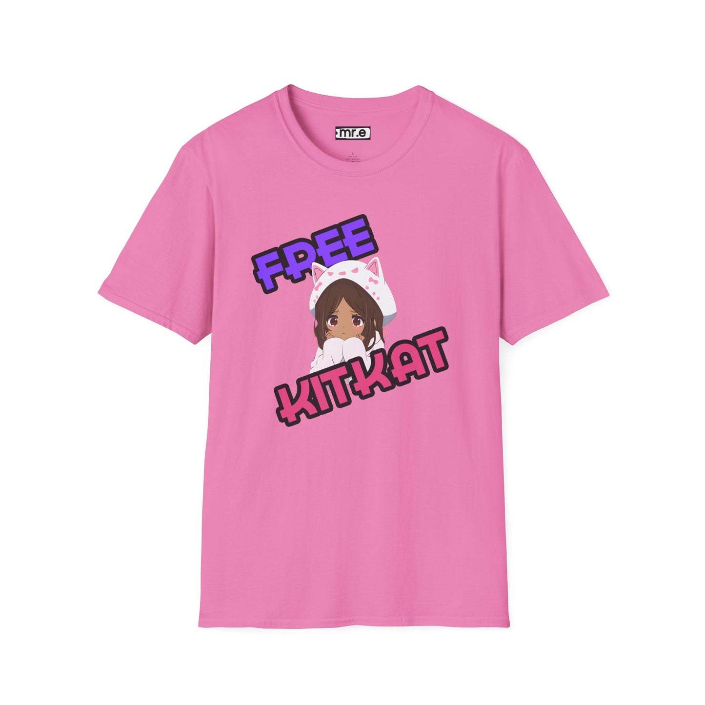 "Free KitKat" Anime Girl T-Shirt β Cute Kawaii Cat Hoodie Design