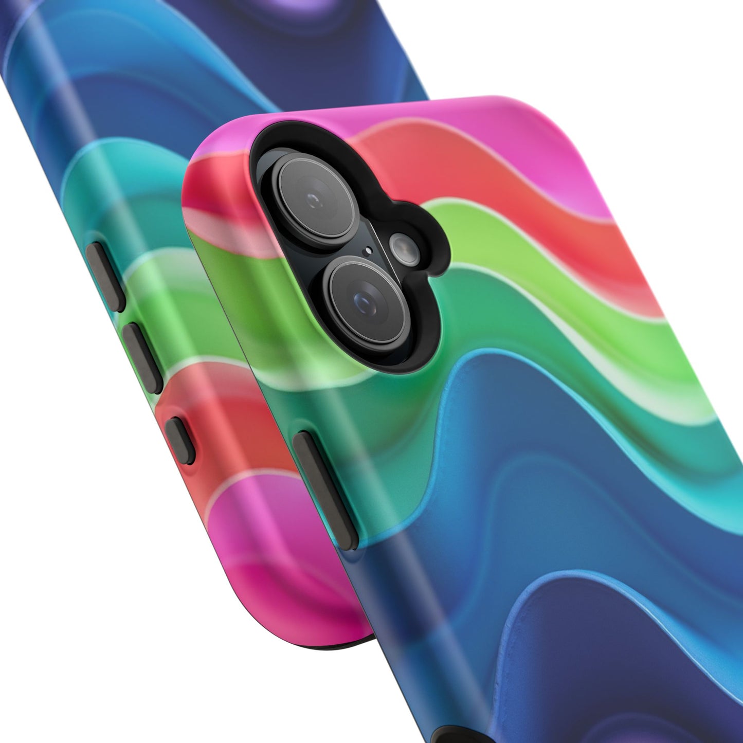 Rainbow Wave Phone Case - Aesthetic Ocean Design | iPhone 14-17 Cases | Nature Gifts for Her, Colorful Trendy Accessory