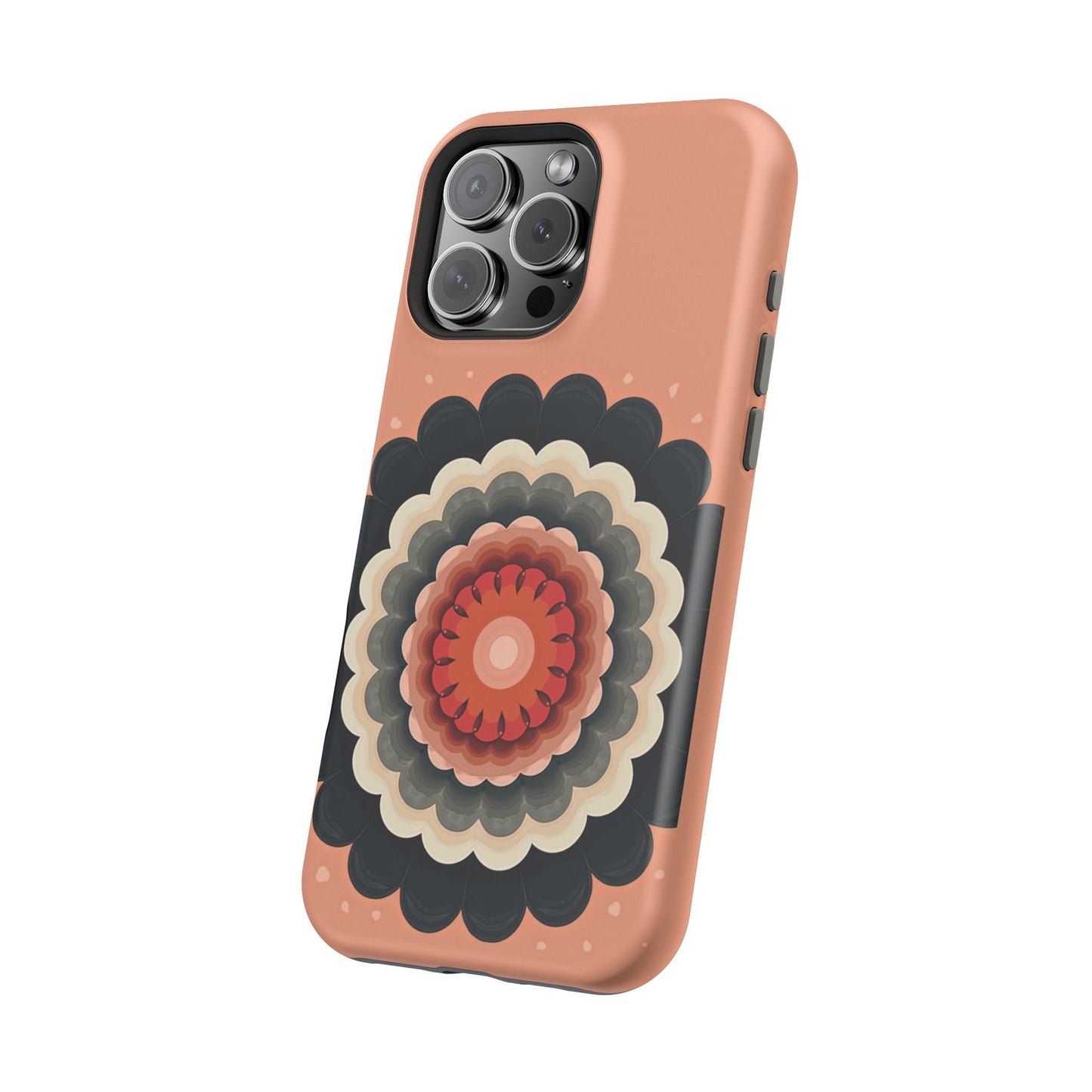 Earth Tone Mandala iPhone Case - Bohemian Floral Design, Aesthetic Gift Idea