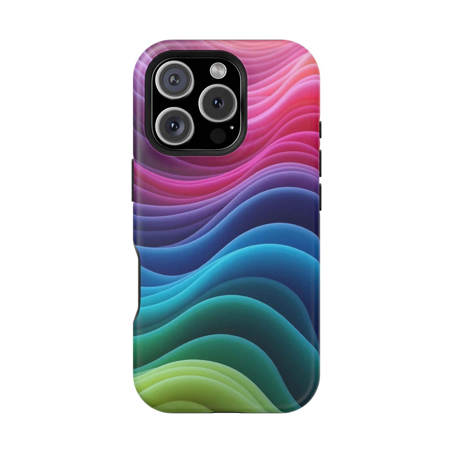 Colorful Wave Phone Case - Aesthetic iPhone Case | Rainbow Ripple Design | Trendy Gifts for Her | Unique Art Print