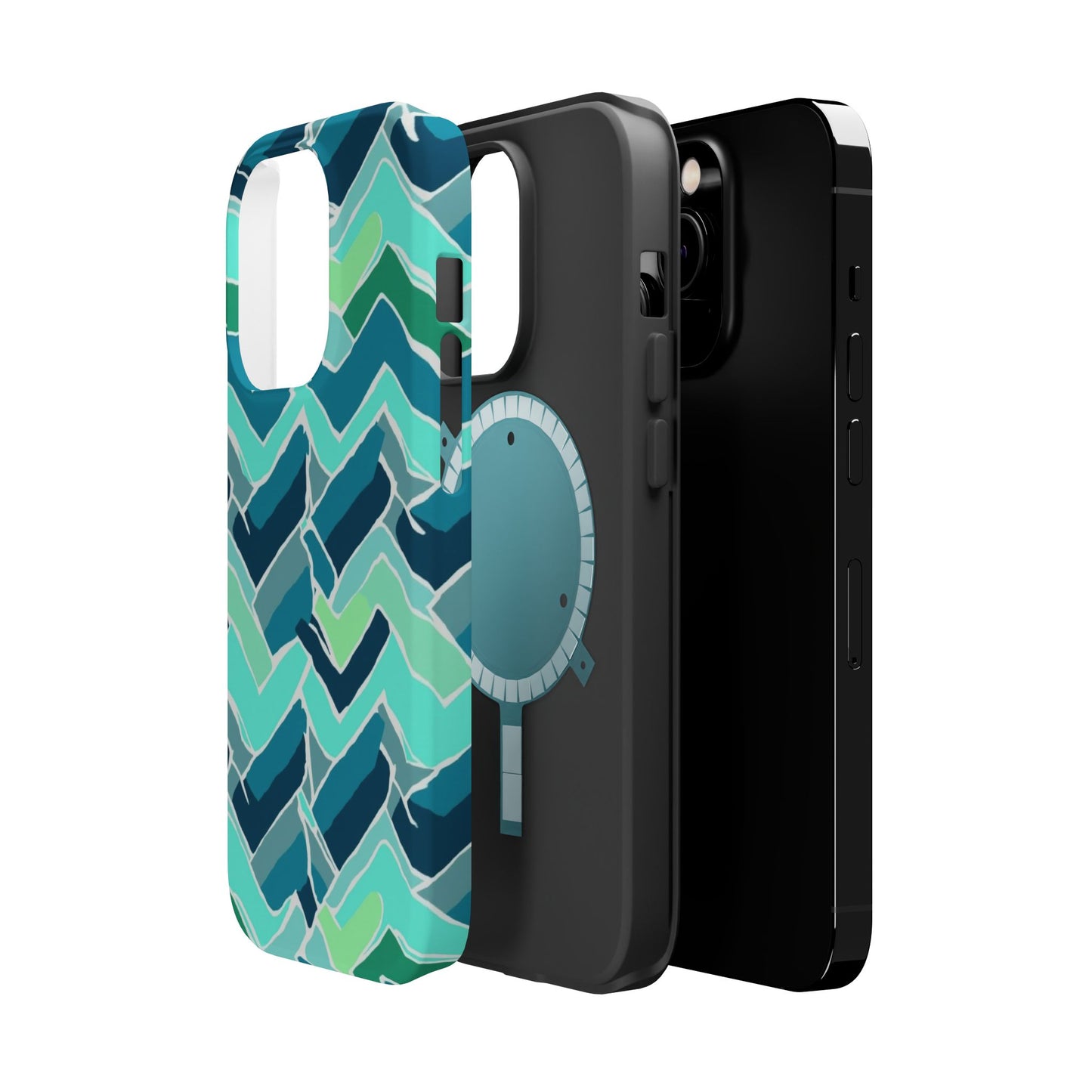 Watercolor Chevron Phone Case β Aesthetic Soft Pastel Phone Cover for iPhone | Unique Artistic Design with Floral Accents