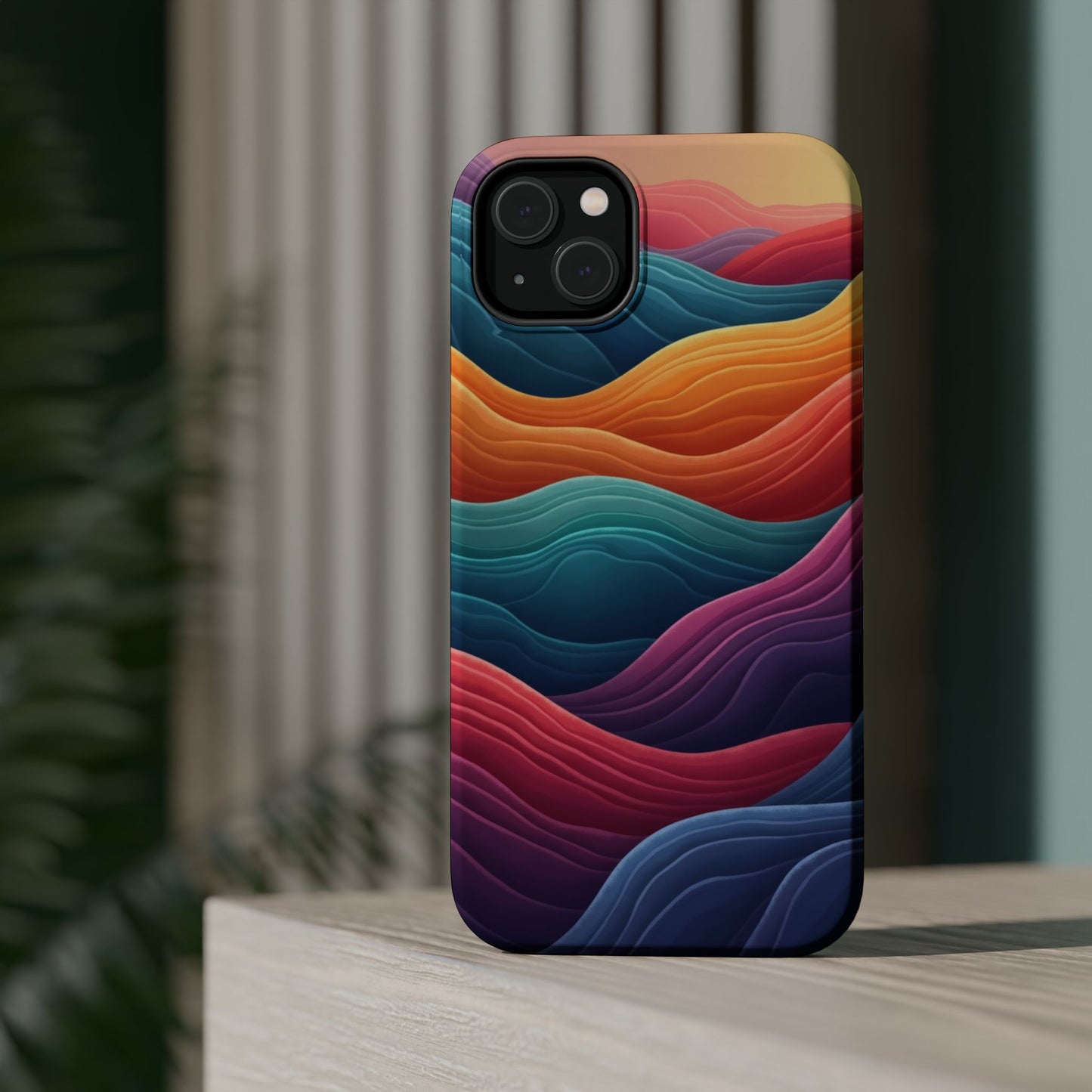 Abstract Wave Phone Case - Aesthetic iPhone Case, Pastel Gift Idea, Trendy Summer Accessory