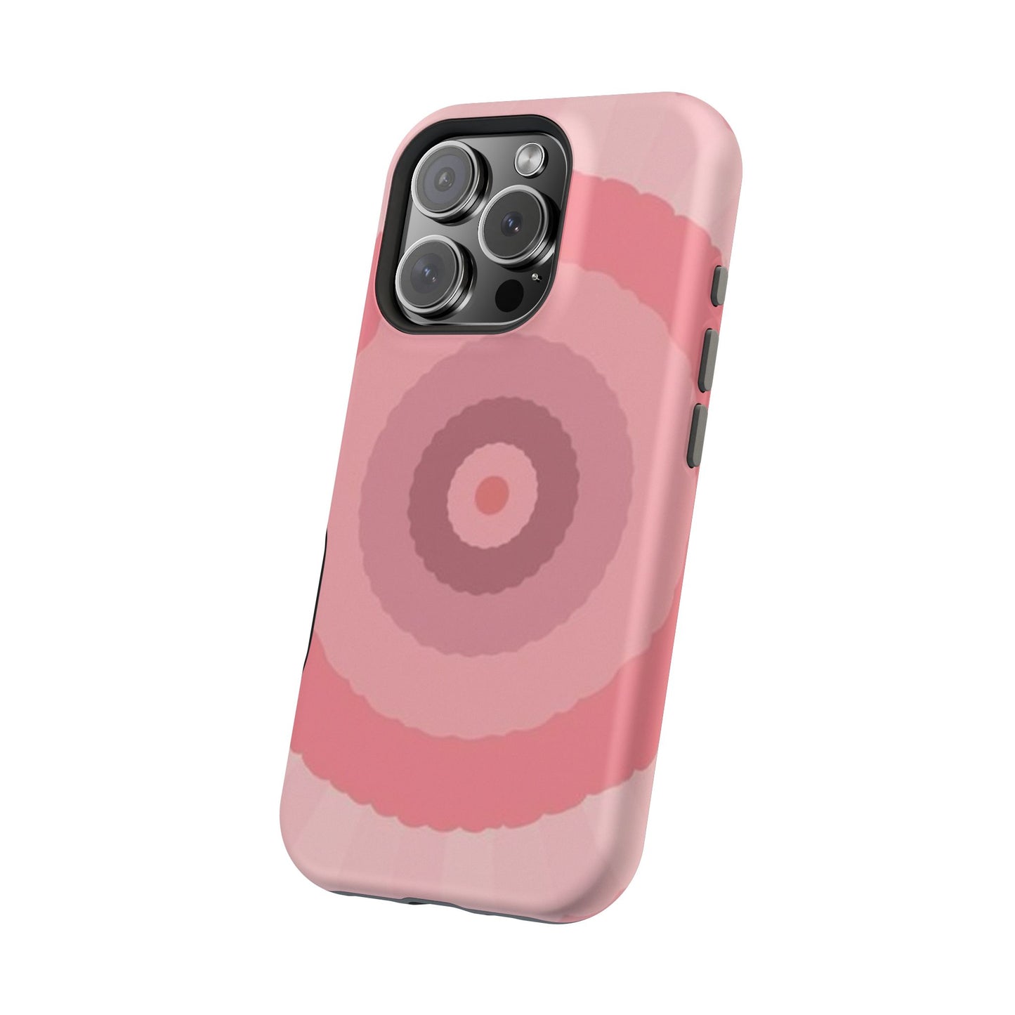 Retro Pink iPhone Case - 70s Aesthetic Wave Design - Cute Y2K Accessory