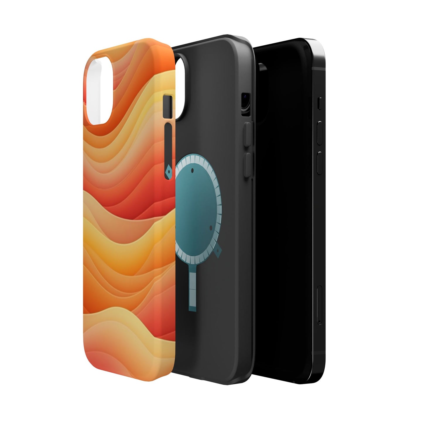 Sunset Wave Phone Case - Aesthetic Orange iPhone Case, Golden Hour Gift Idea, Trendy Beach Vibes
