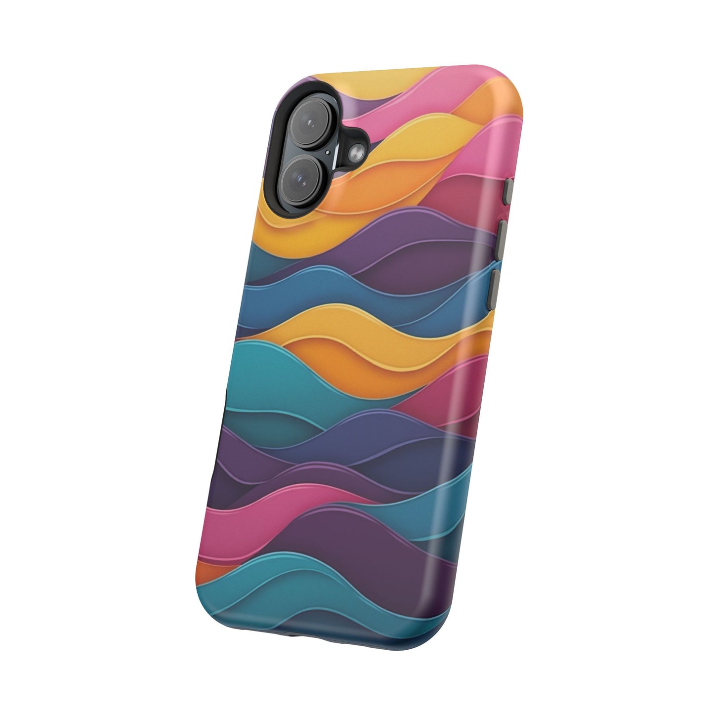 Colorful Wave Phone Case - Aesthetic iPhone Case, Bright Gift Idea, Trendy Summer Accessory