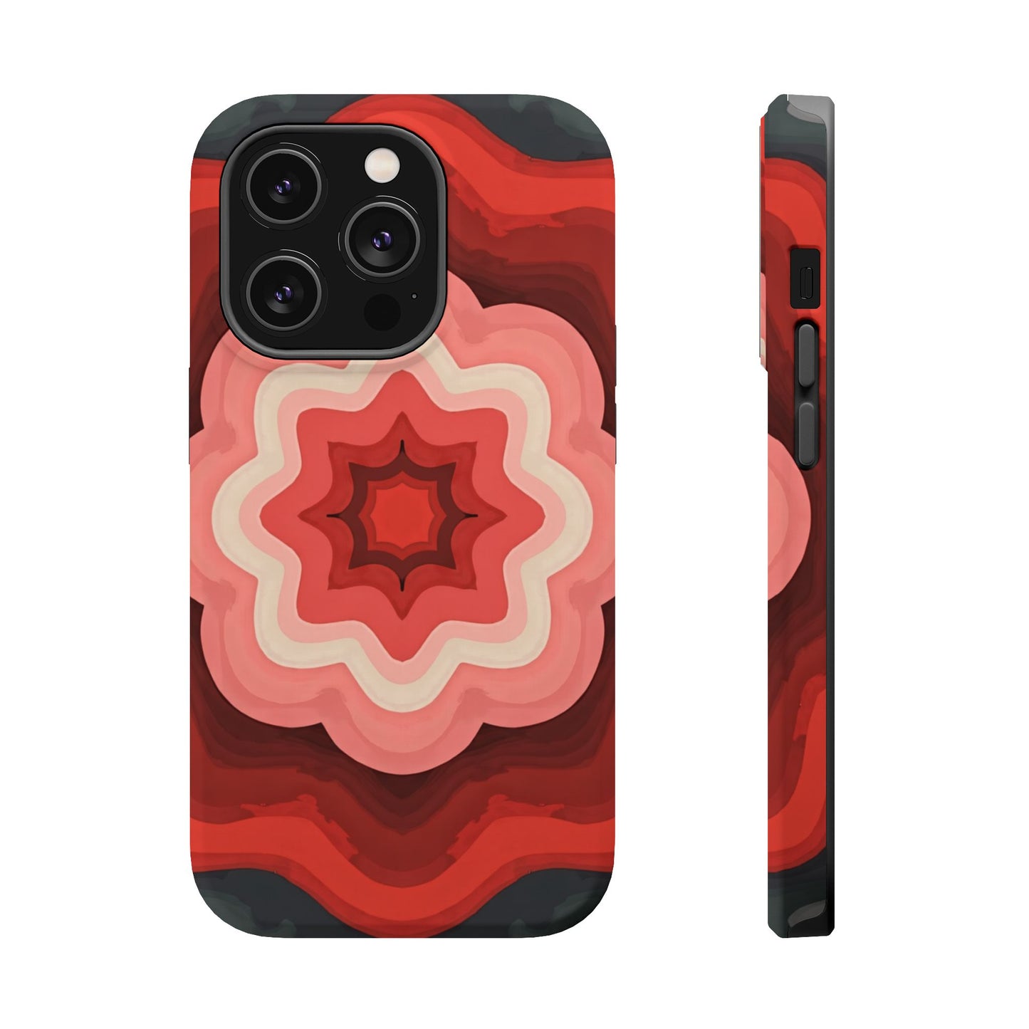Retro Flower Phone Case - Aesthetic iPhone Case, 70s Inspired Gift, Groovy Pattern Design