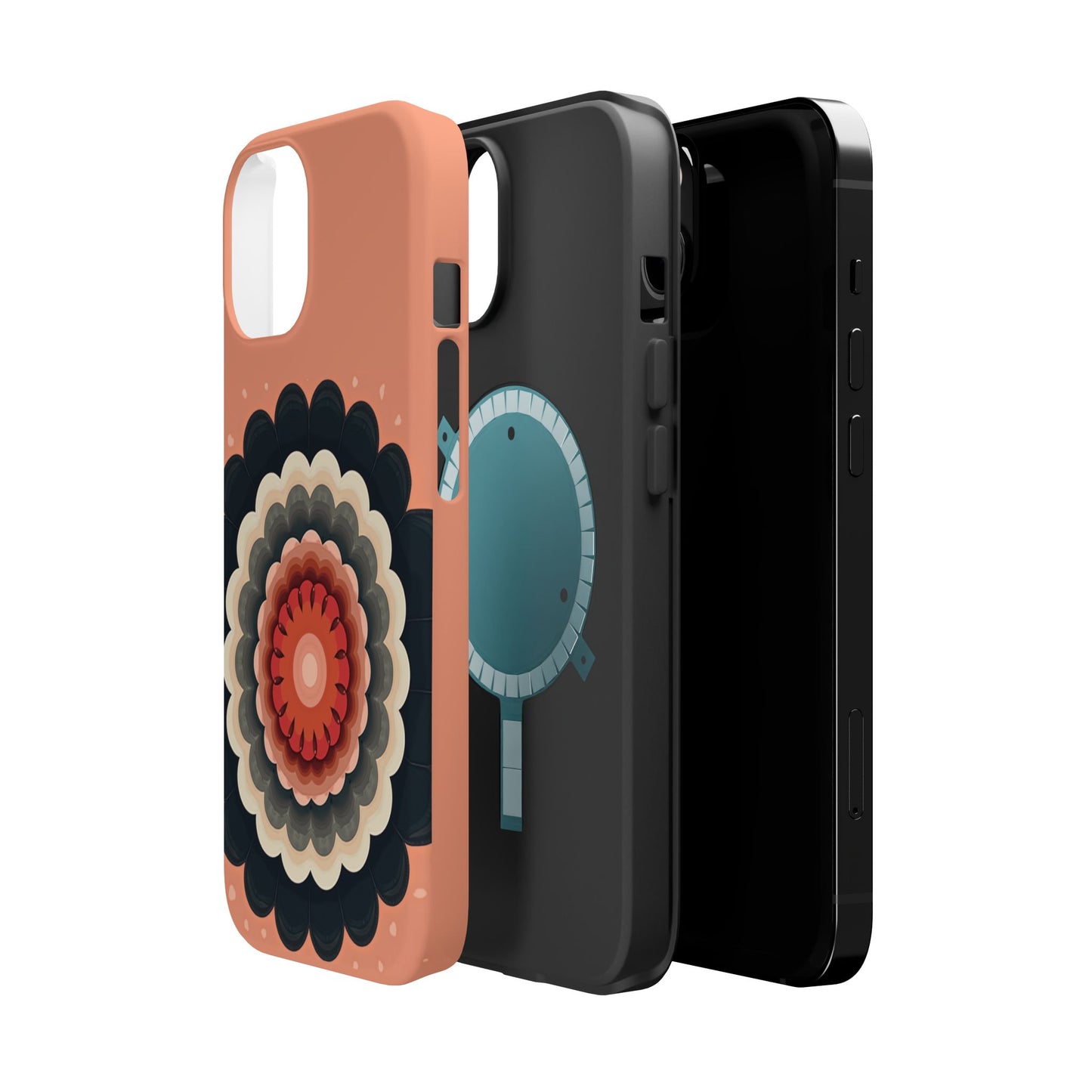 Earth Tone Mandala iPhone Case - Bohemian Floral Design, Aesthetic Gift Idea