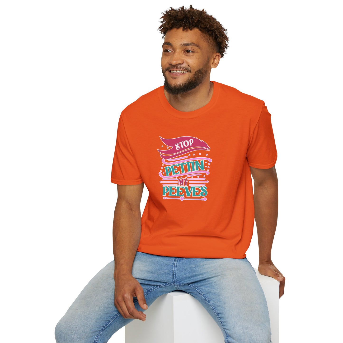 "Stop Pettin’ My Peeves" Funny Sassy T-Shirt – Ironic Petting-Proof Graphic Tee for the Overwhelmed & Underappreciated