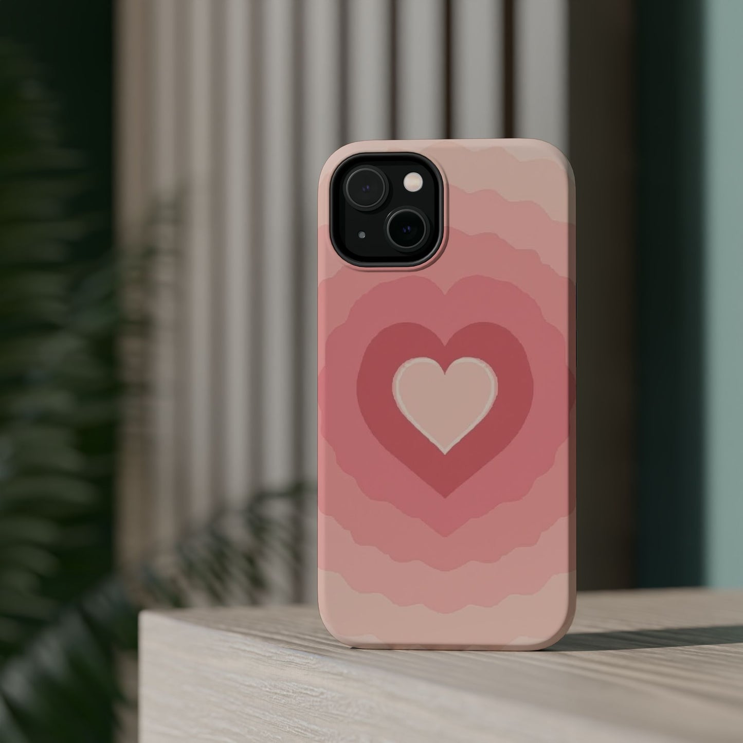 Pink Layered Heart iPhone Case - Cute Aesthetic Y2K Valentine's Gift