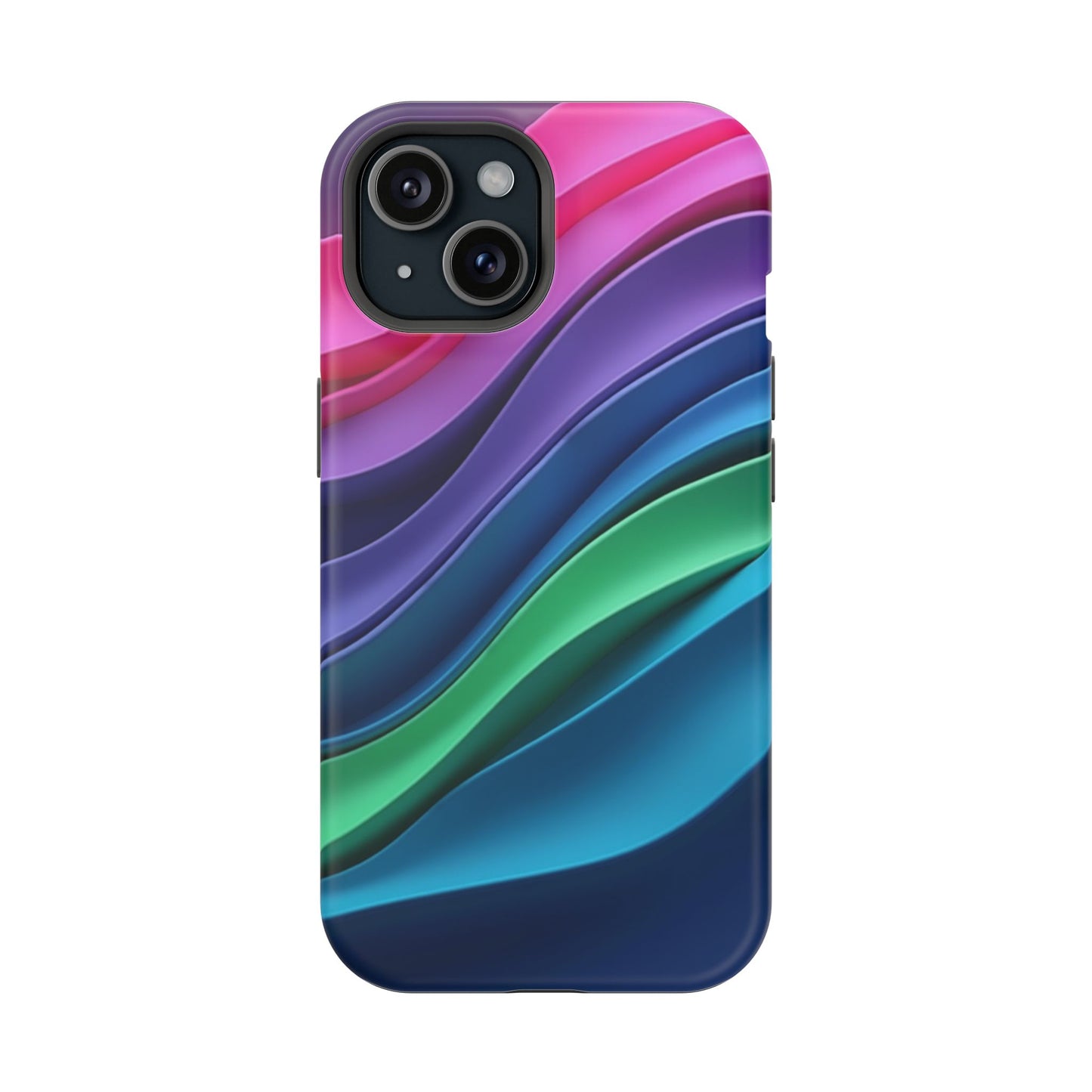 Rainbow Wave Phone Case - Colorful Abstract Design | Aesthetic iPhone Case | Trendy Gifts for Her | Vivid Gradient Art