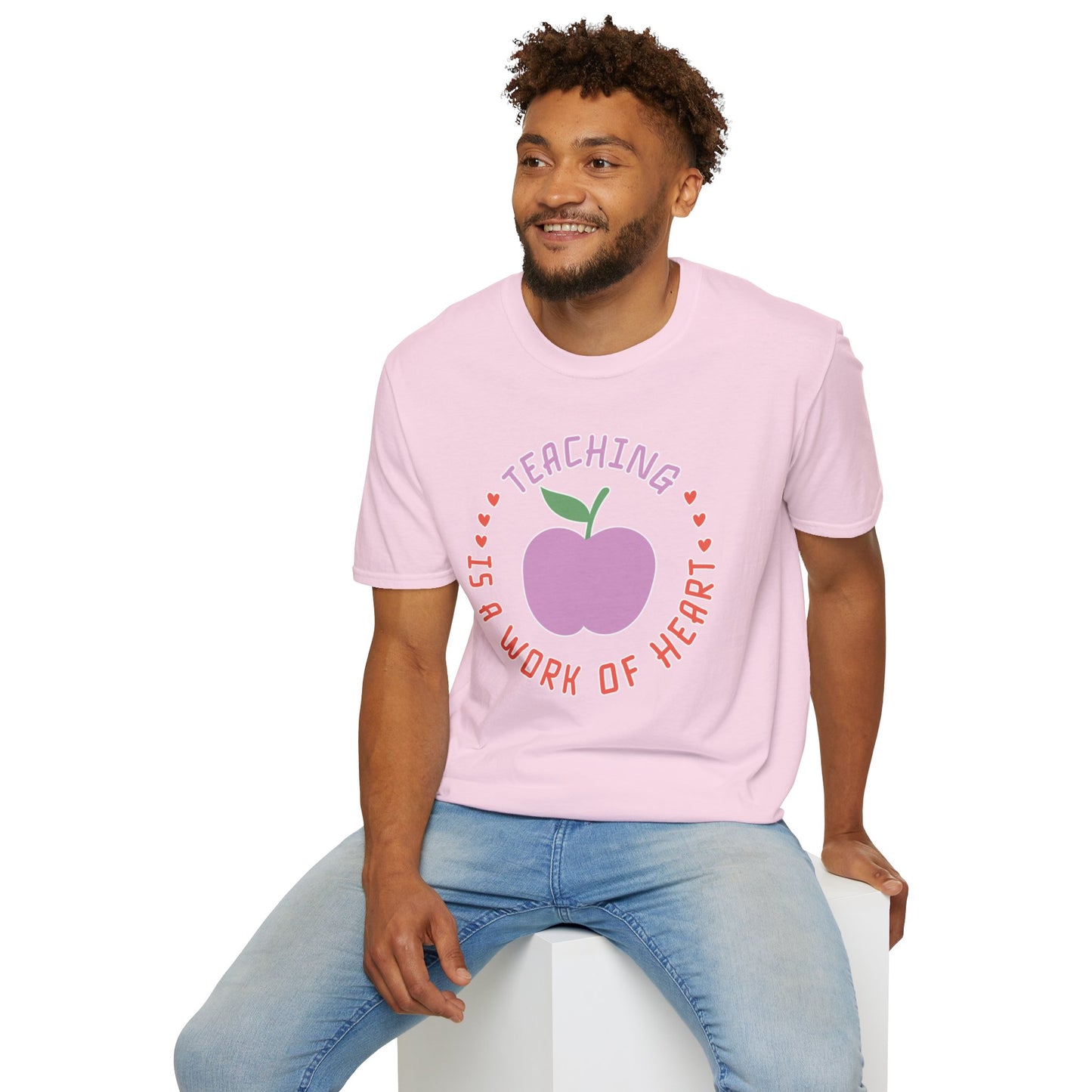 Teacher Appreciation Gift - “Teaching Is A Work Of Heart” Cute Tee, Educator Shirt, Thank You Gift For Teachers 🍎