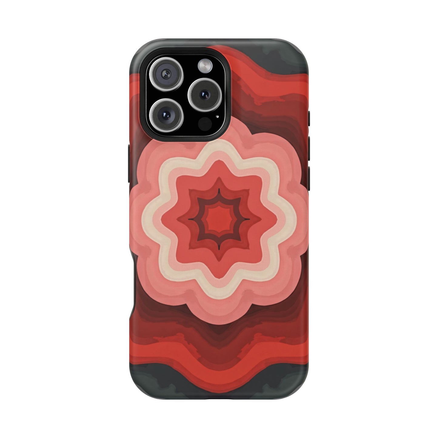Retro Flower Phone Case - Aesthetic iPhone Case, 70s Inspired Gift, Groovy Pattern Design