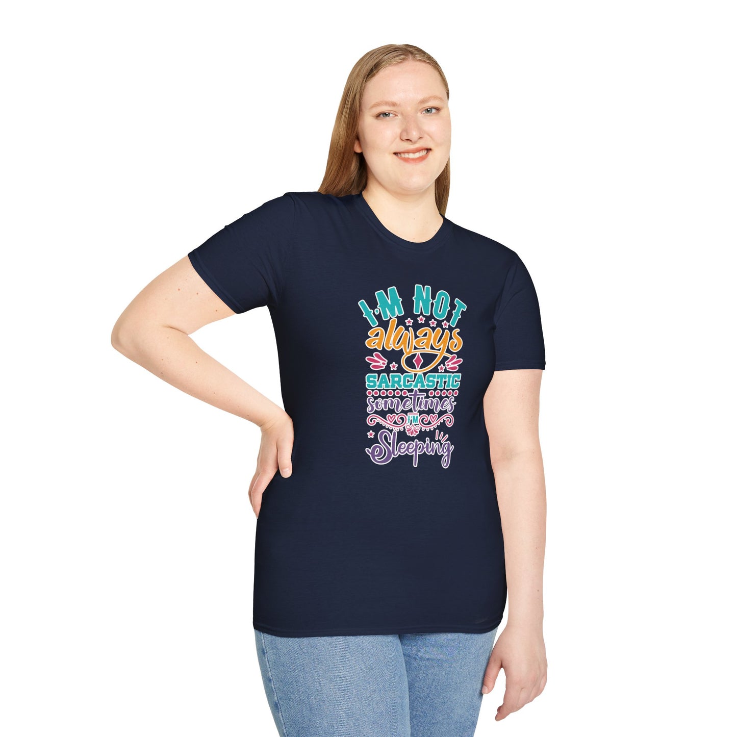 Funny Sarcastic Shirt - Sleepy Tee, Witty Graphic T-Shirt, Gift for Sarcastic People, Black Aesthetic Clothing
