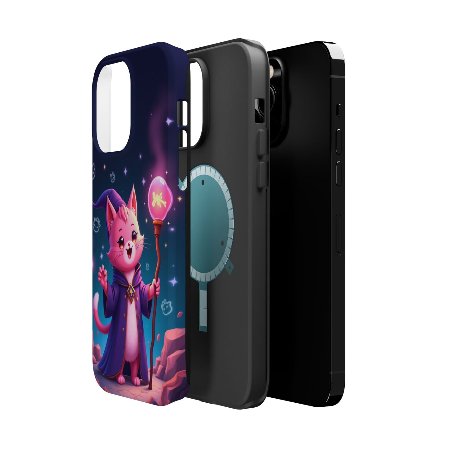 Magical Cat Sorcerer iPhone Case - Cute Fantasy Gift for Cat Lovers