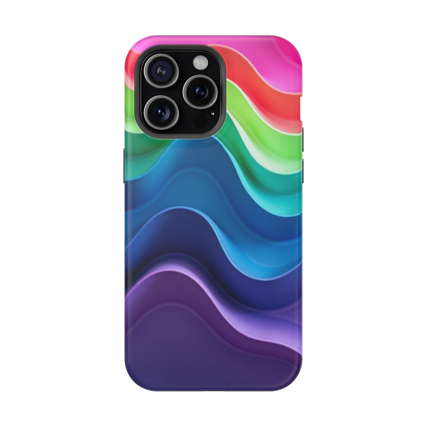 Rainbow Wave Phone Case - Aesthetic Ocean Design | iPhone 14-17 Cases | Nature Gifts for Her, Colorful Trendy Accessory