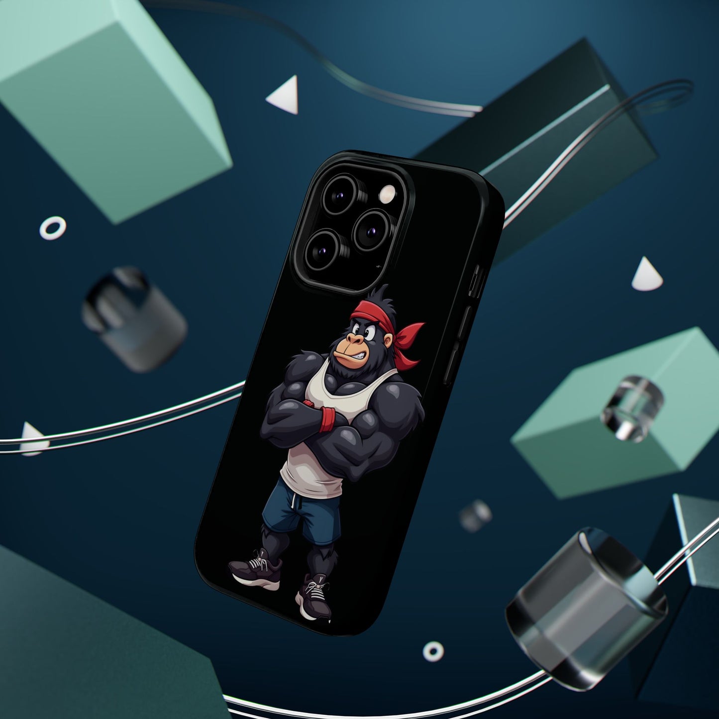 Red Band Gym Gorilla Phone Case β Fierce Style Meets Tough Protection