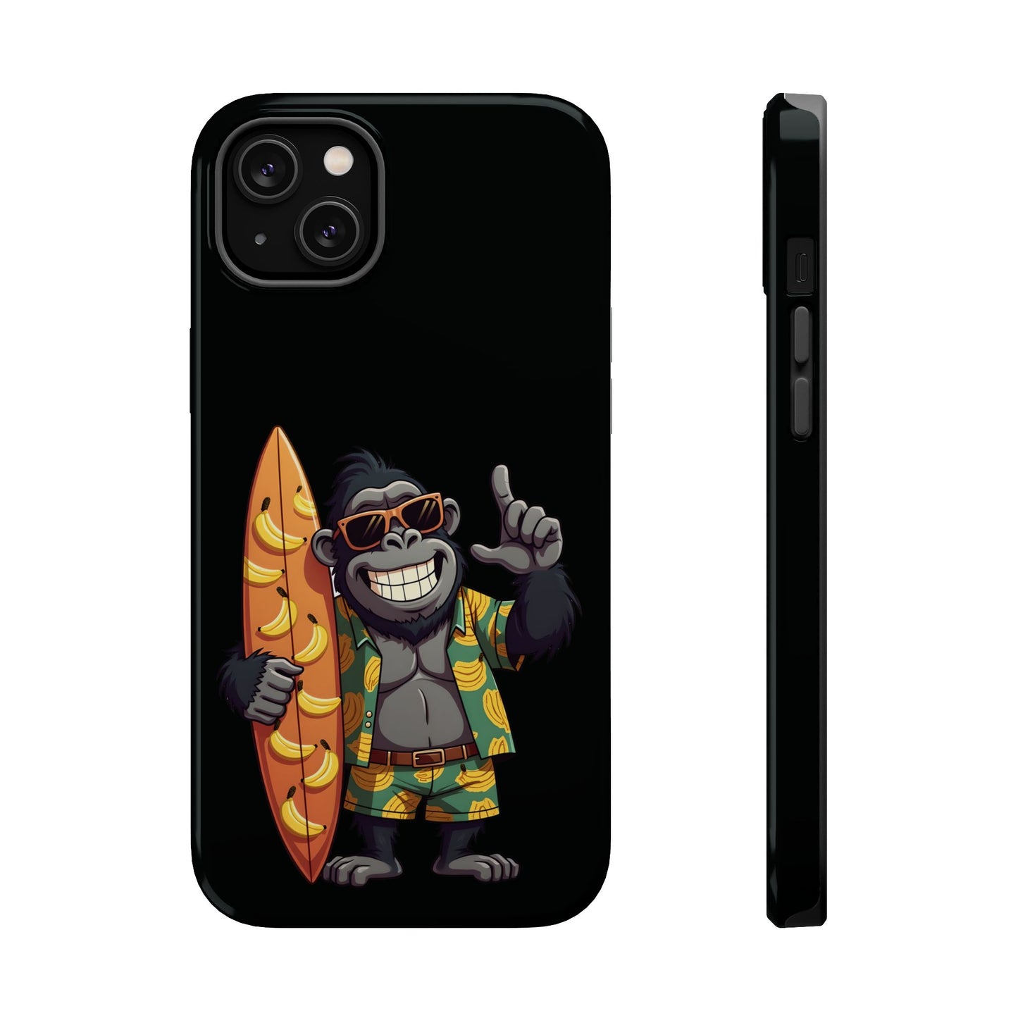Banana Vibes Surf Gorilla Phone Case β Tropical Chill Meets Jungle Fun