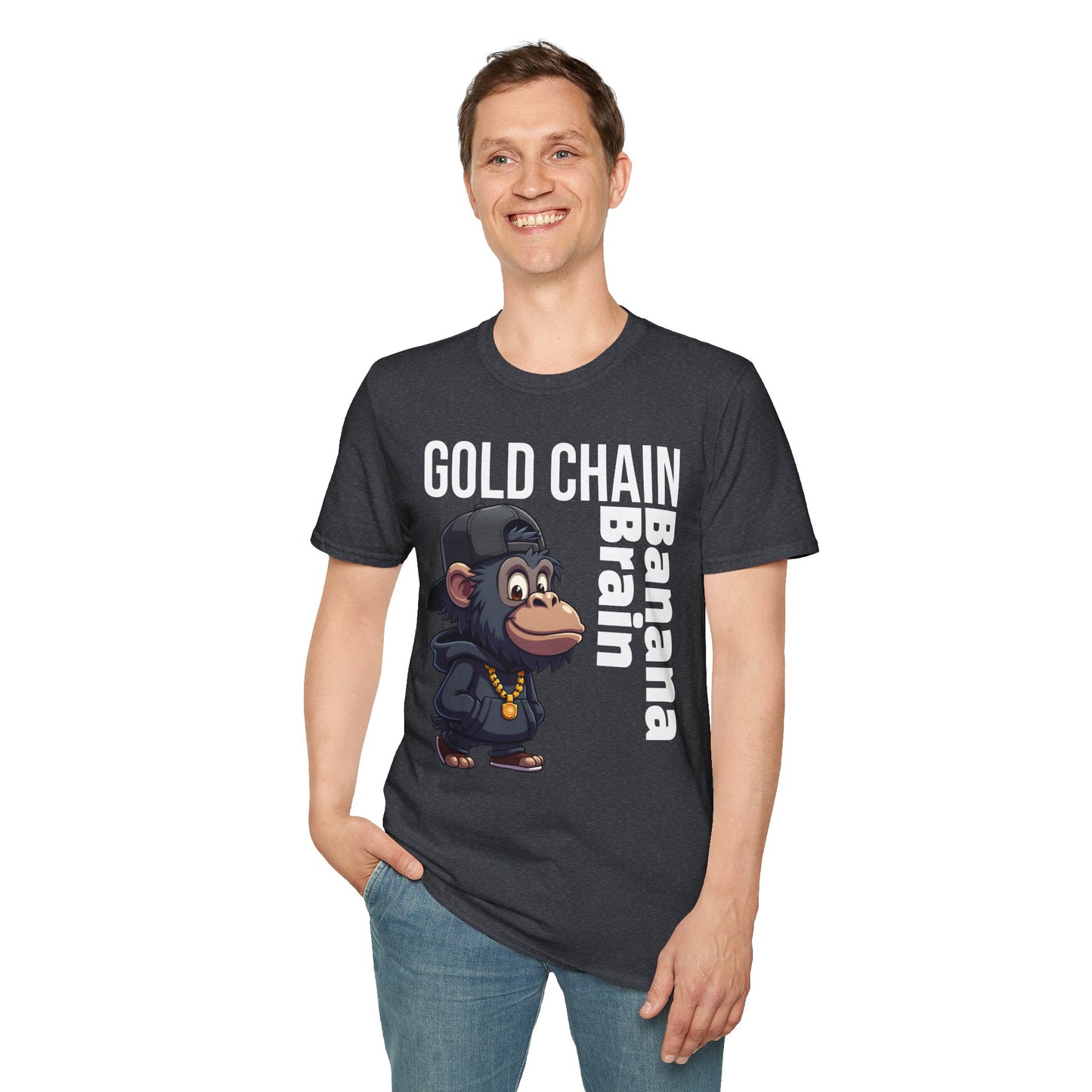 Gold Chain Banana Brain β Funny Hip-Hop Chimp T-Shirt