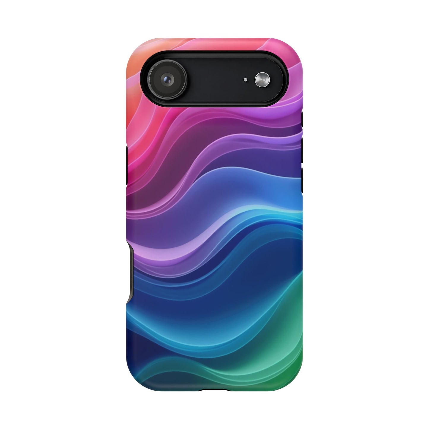 Pastel Wave Phone Case - Aesthetic iPhone Case | Lavender & Blue Gradient Design | Gifts for Her | Unique Art Print
