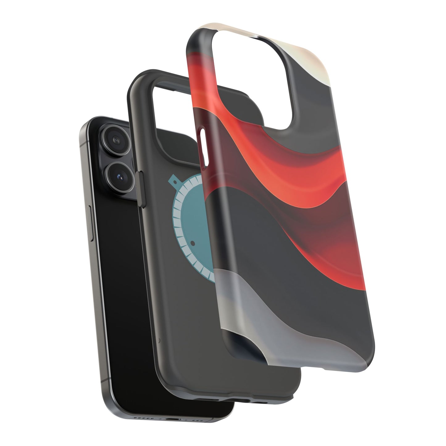 Red Wave Phone Case - Abstract Aesthetic iPhone Case | Modern Art Design | Gifts for Her | Dramatic Crimson Style