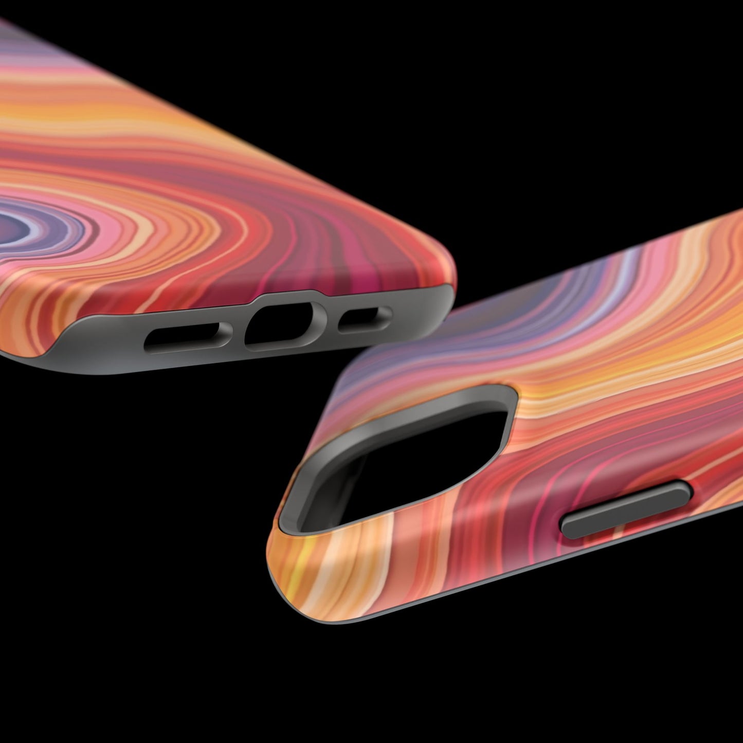 Lava Flow iPhone Case - Abstract Swirl Design, Trendy Aesthetic Gift Idea