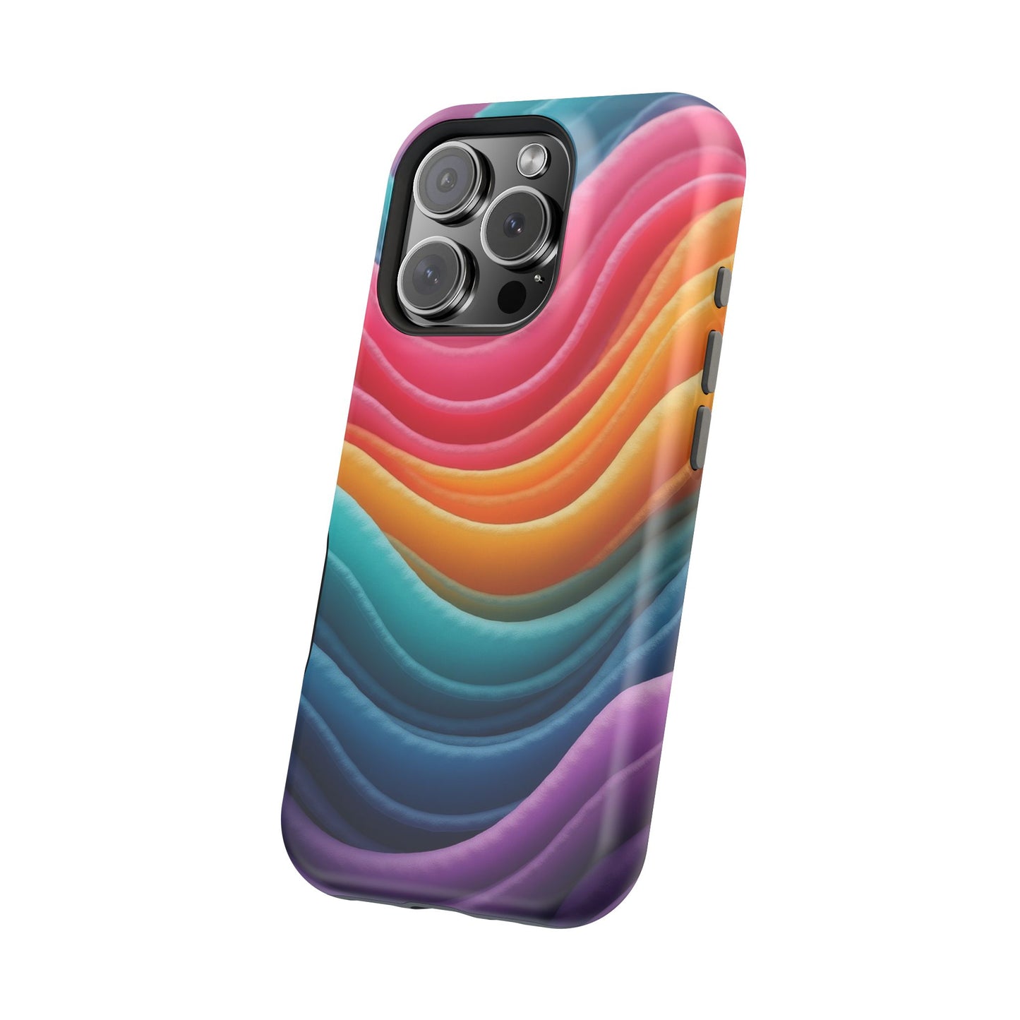 Colorful Wave Phone Case - Aesthetic iPhone Case, Pride Gift Idea, Trendy Summer Accessory