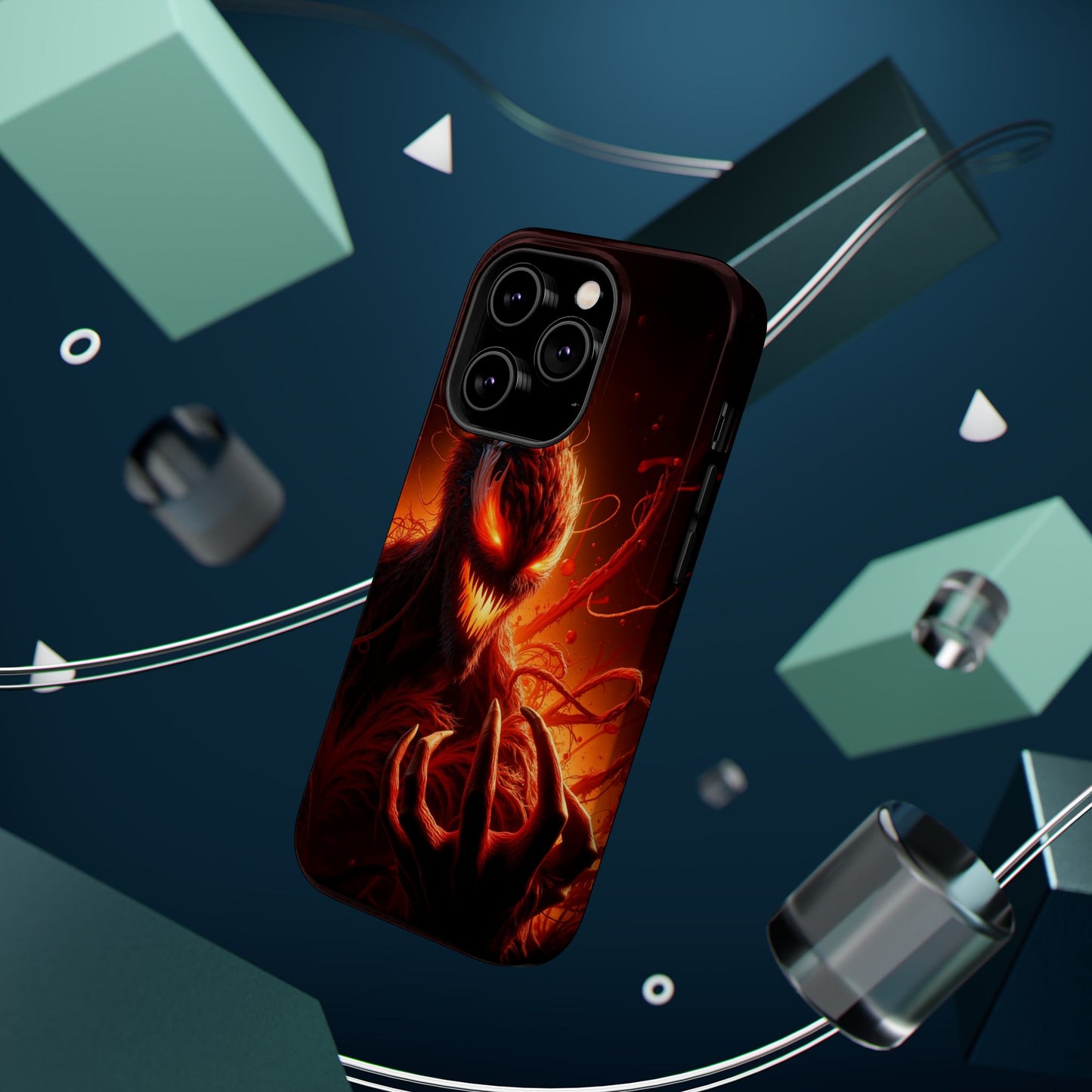 Fiery Alien Phone Case - Aesthetic iPhone Case | Sci-Fi Art Design | Gifts for Him | Unique Phone Accessories
