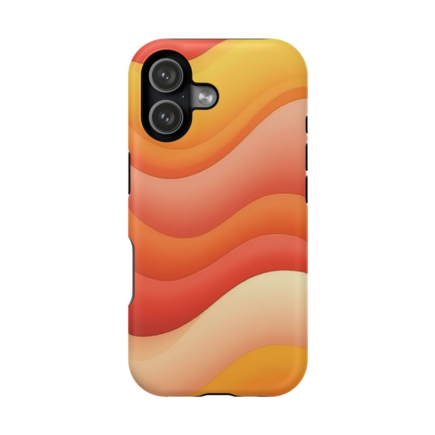 Sunset Waves Phone Case - Aesthetic Orange & Yellow Gift | Retro Summer Vibes Cases