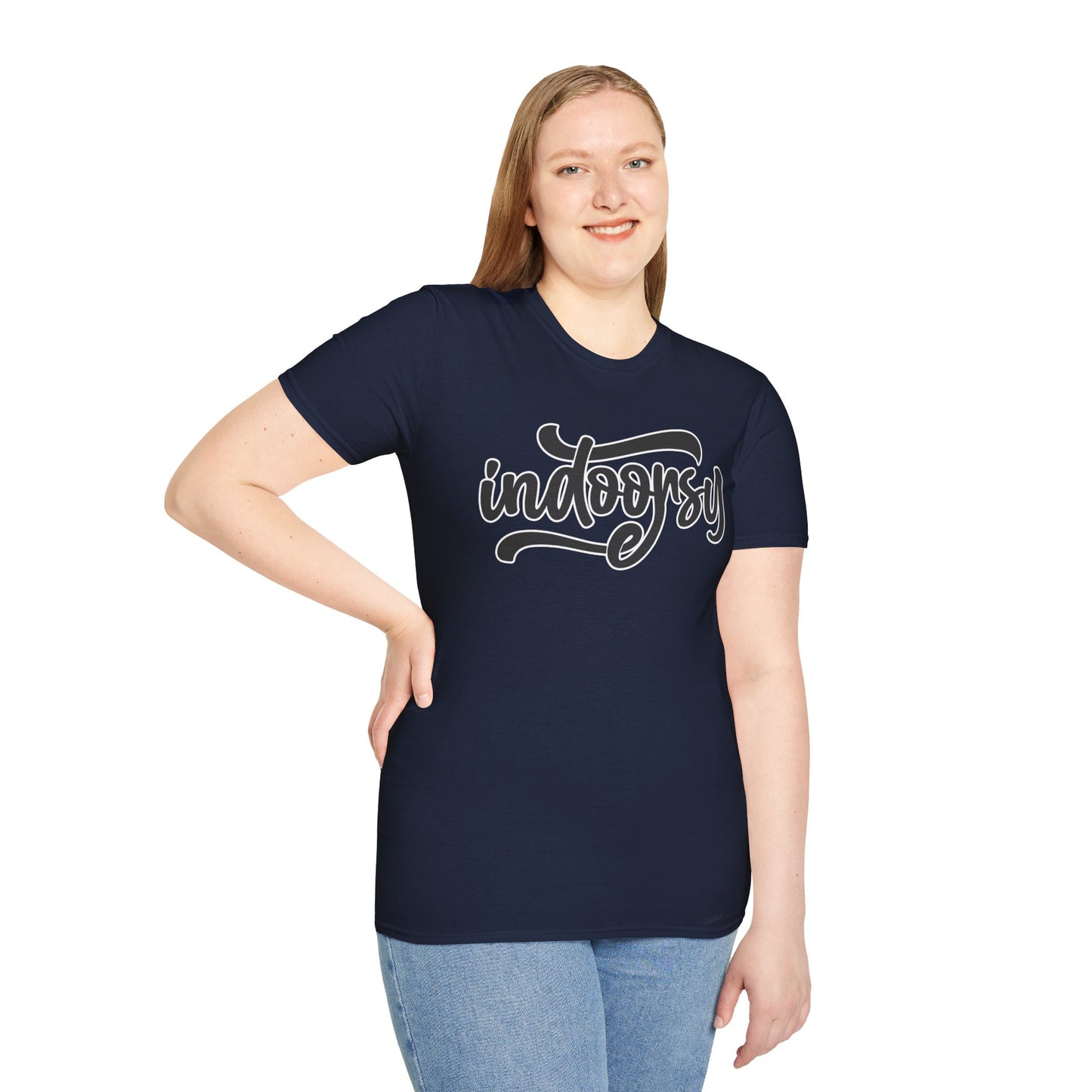 "Indoorsy" Funny Indoor Lifestyle T-Shirt – Quirky & Cozy Graphic Tee for Homebodies, Introverts & Lazy Legends