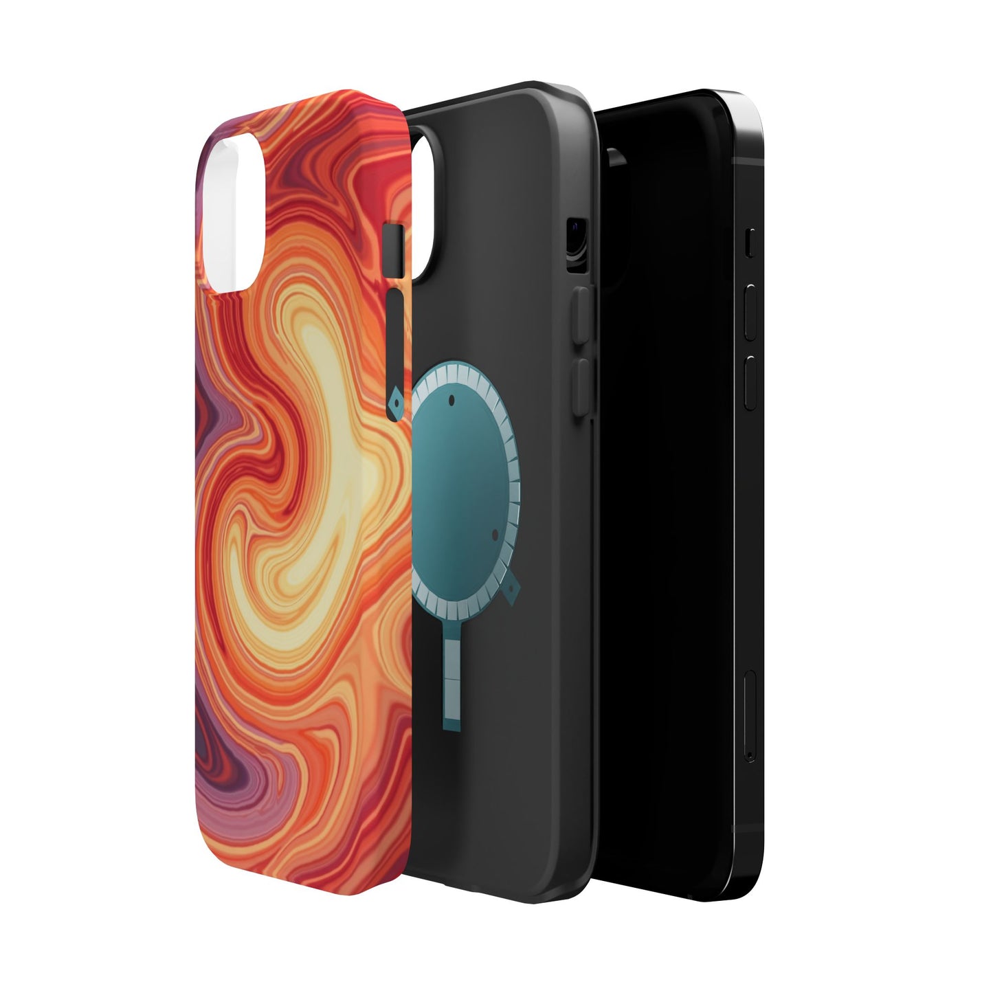 Sunset Phone Case - Orange Aesthetic iPhone Case, Warm Gift Idea, Trendy Swirl Design