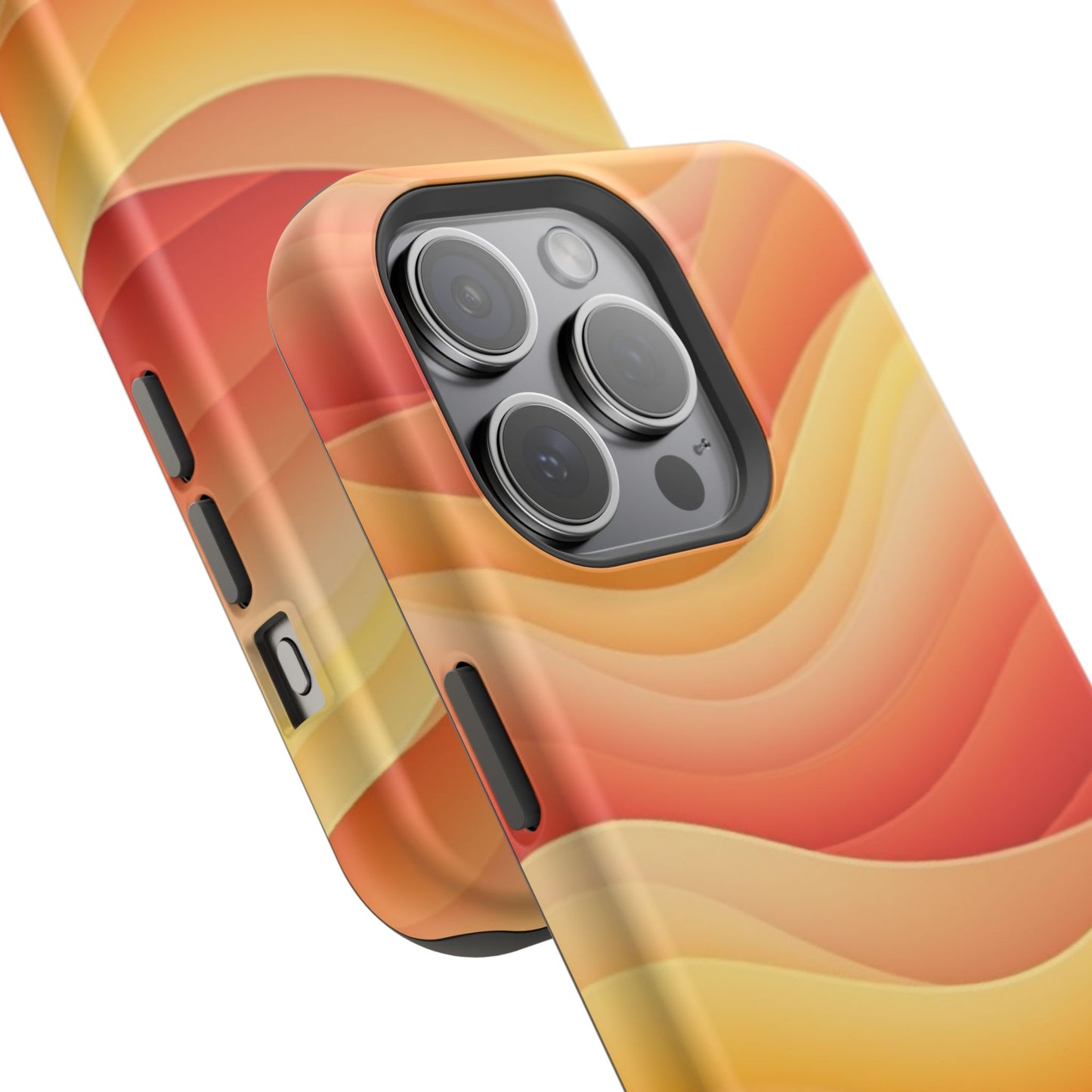 Sunset Wave Phone Case - Aesthetic Orange iPhone Case, Golden Hour Gift Idea, Trendy Beach Vibes